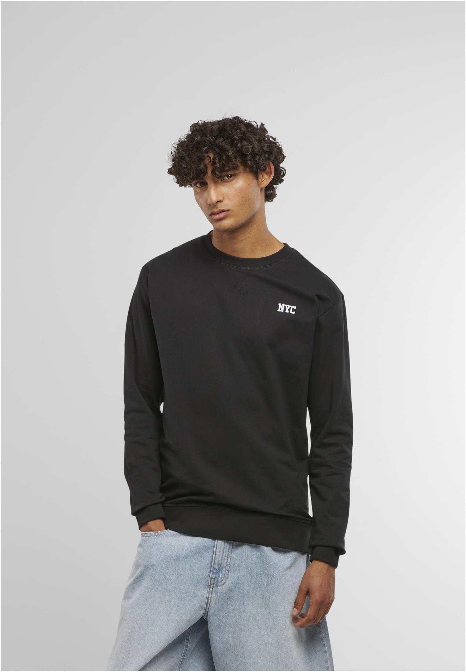 MT Men Felpa NYC Wording EMB Light Crew
