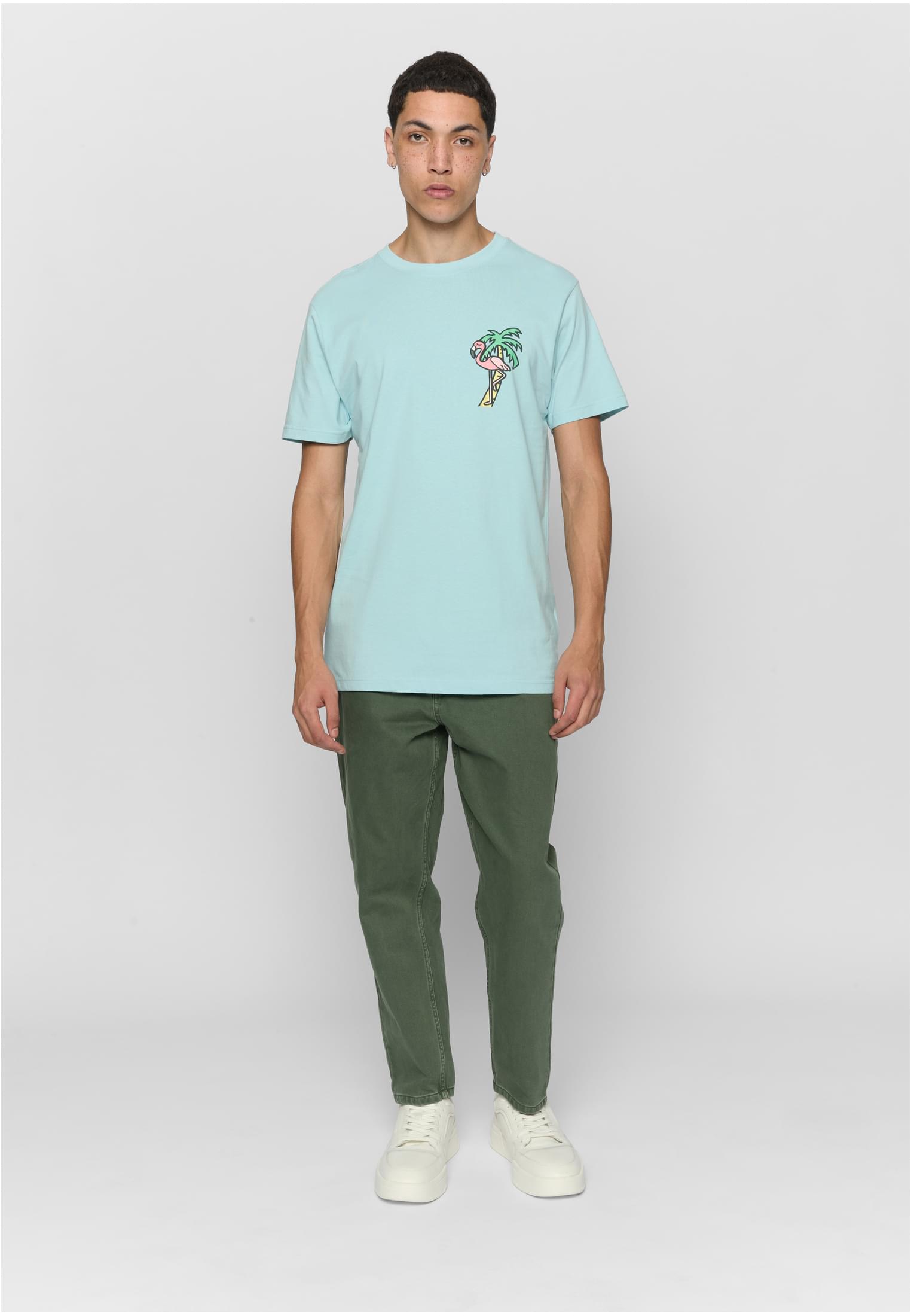 MT Men Maglietta Flamingo Round Neck ocean