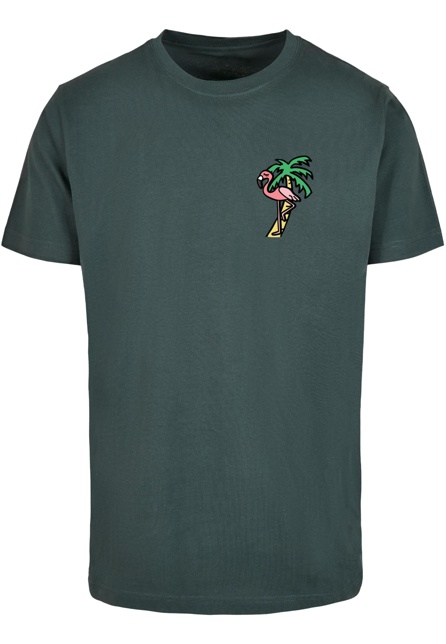 MT Men Maglietta Flamingo Round Neck bottlegreen