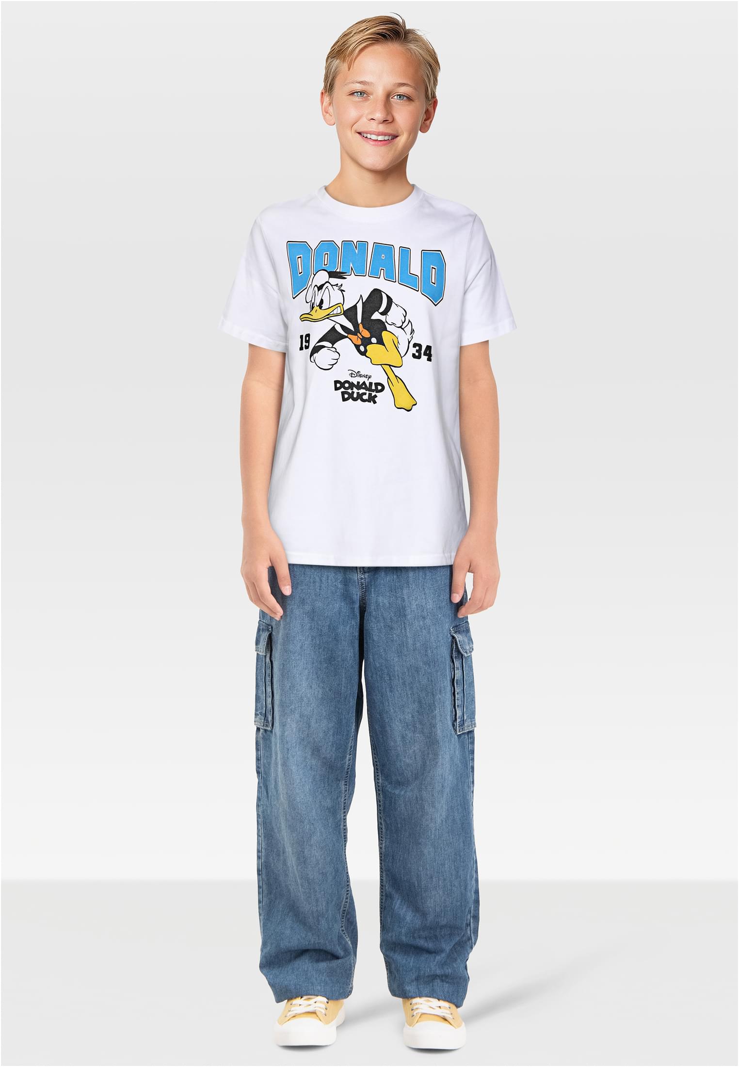 MT Maglietta Pack- kurzarm Donald Ducktales white+heathergrey