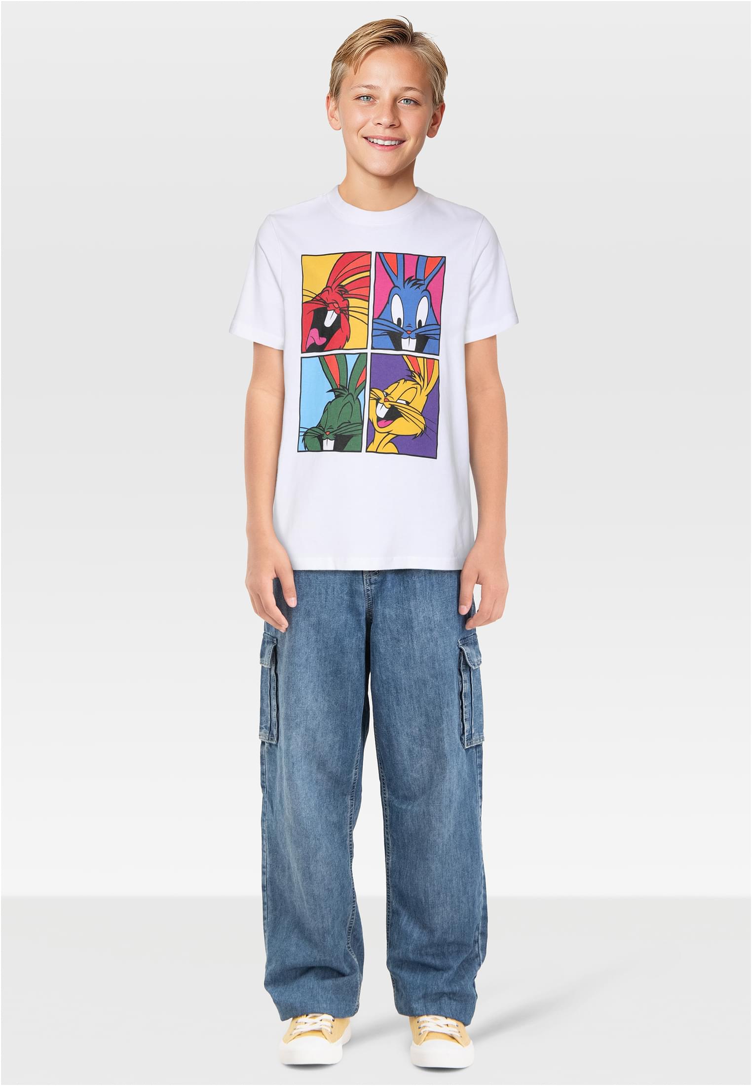 MT Maglietta Pack kurzarm Bugs Bunny white+heathergrey