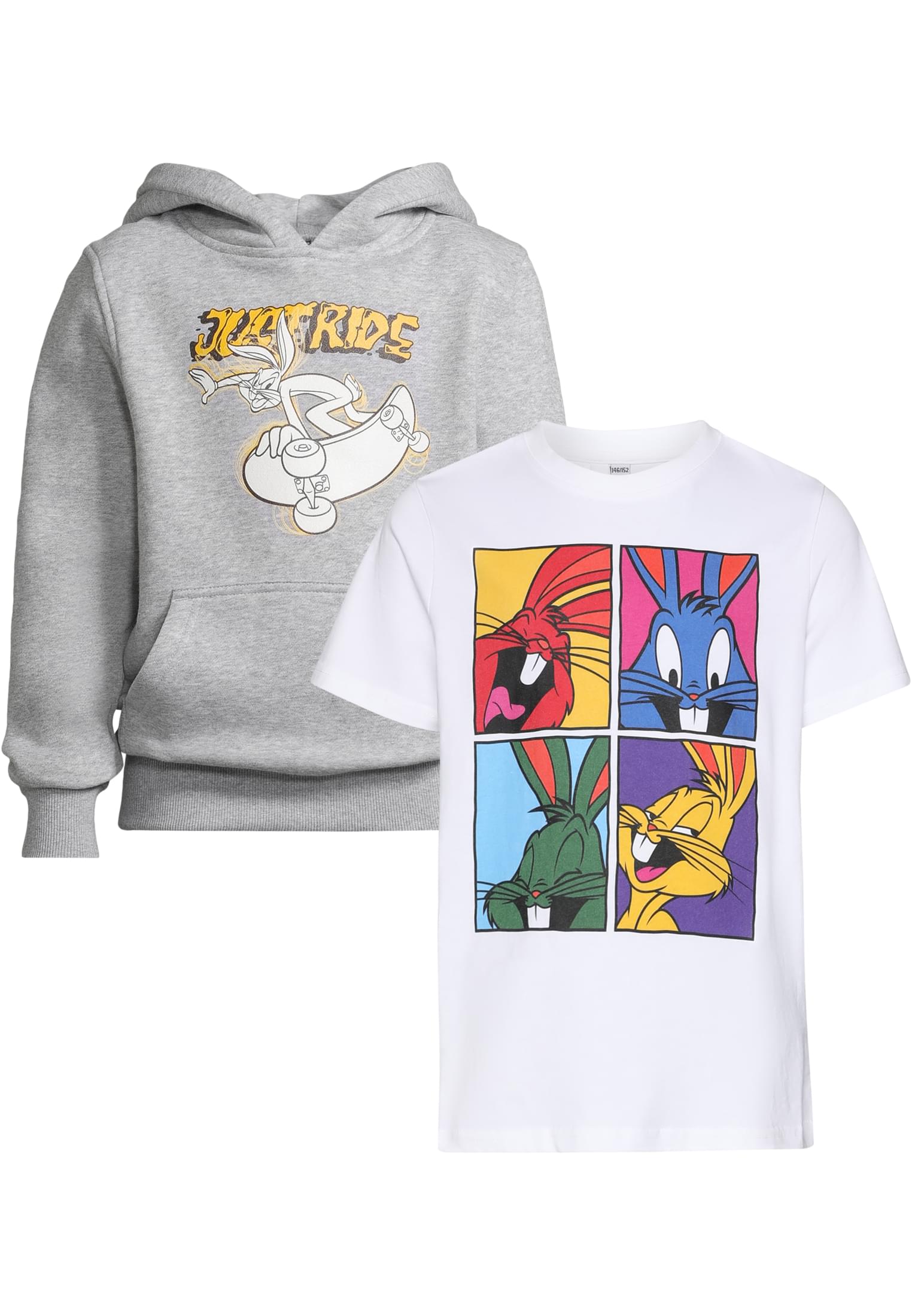 MT Maglietta Pack kurzarm Bugs Bunny white+heathergrey