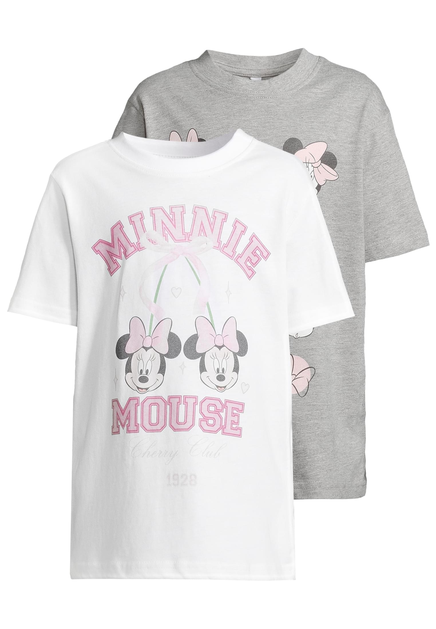 MT Maglietta Pack kurzarm Minnie Mouse white+heathergrey