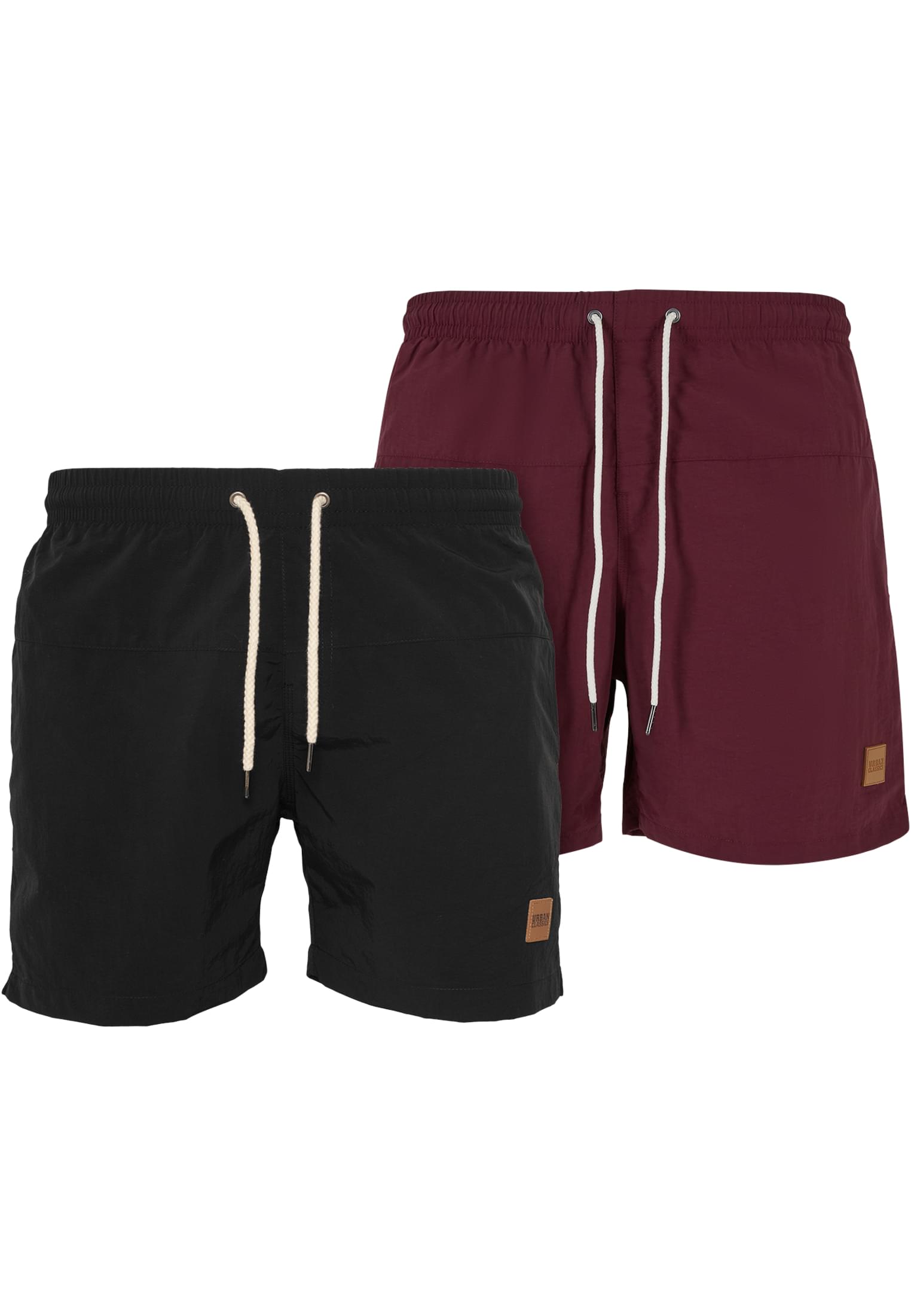 Urban Classics Pantaloncini Block Swim blk/blk+cherry