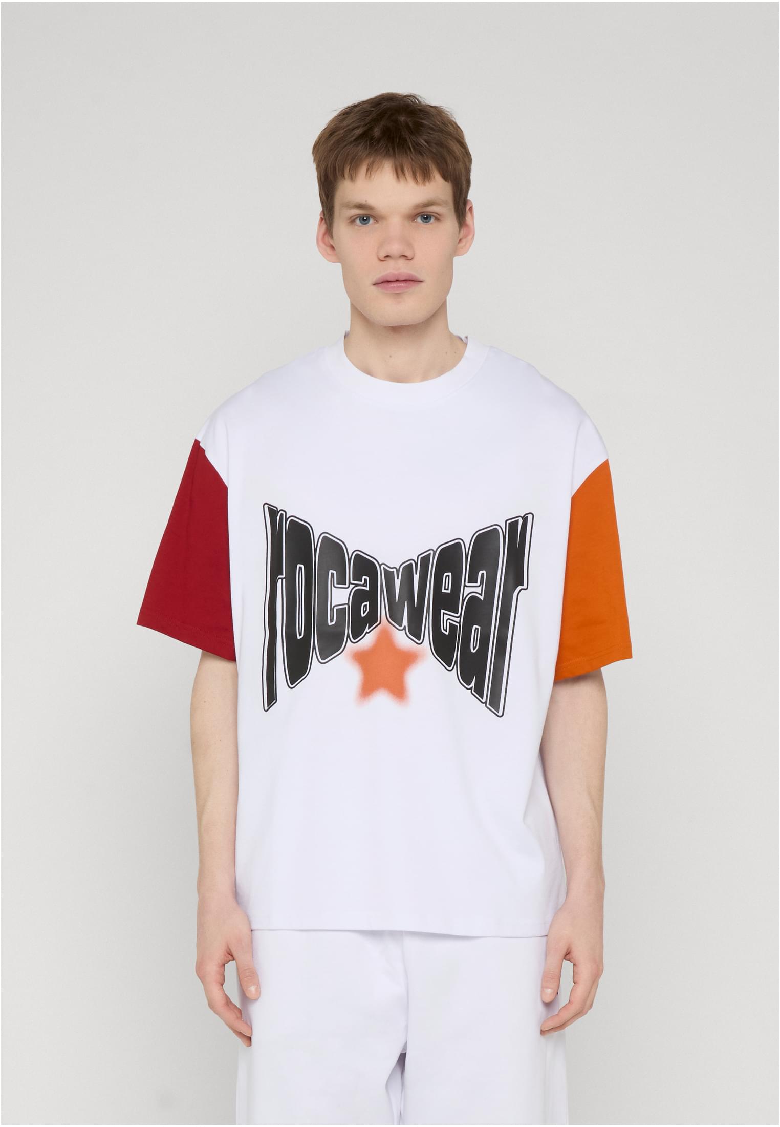 Rocawear Maglietta COLORED brightwhite/reddahlia/hawaiiansunset