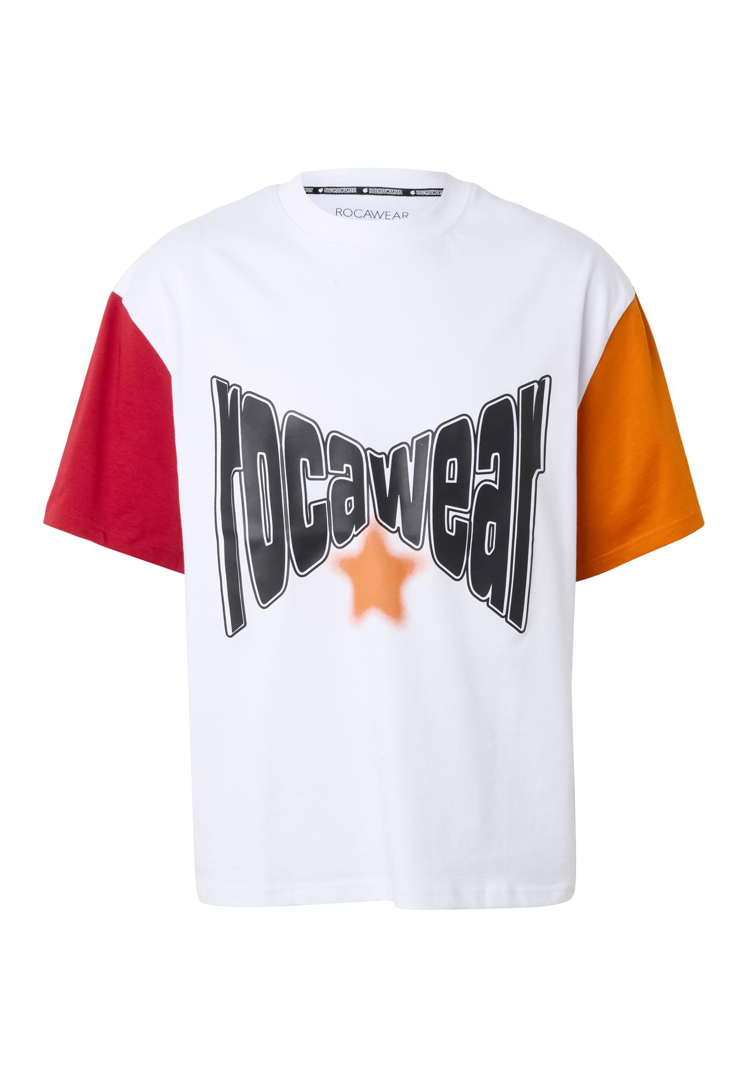 Rocawear Maglietta COLORED brightwhite/reddahlia/hawaiiansunset