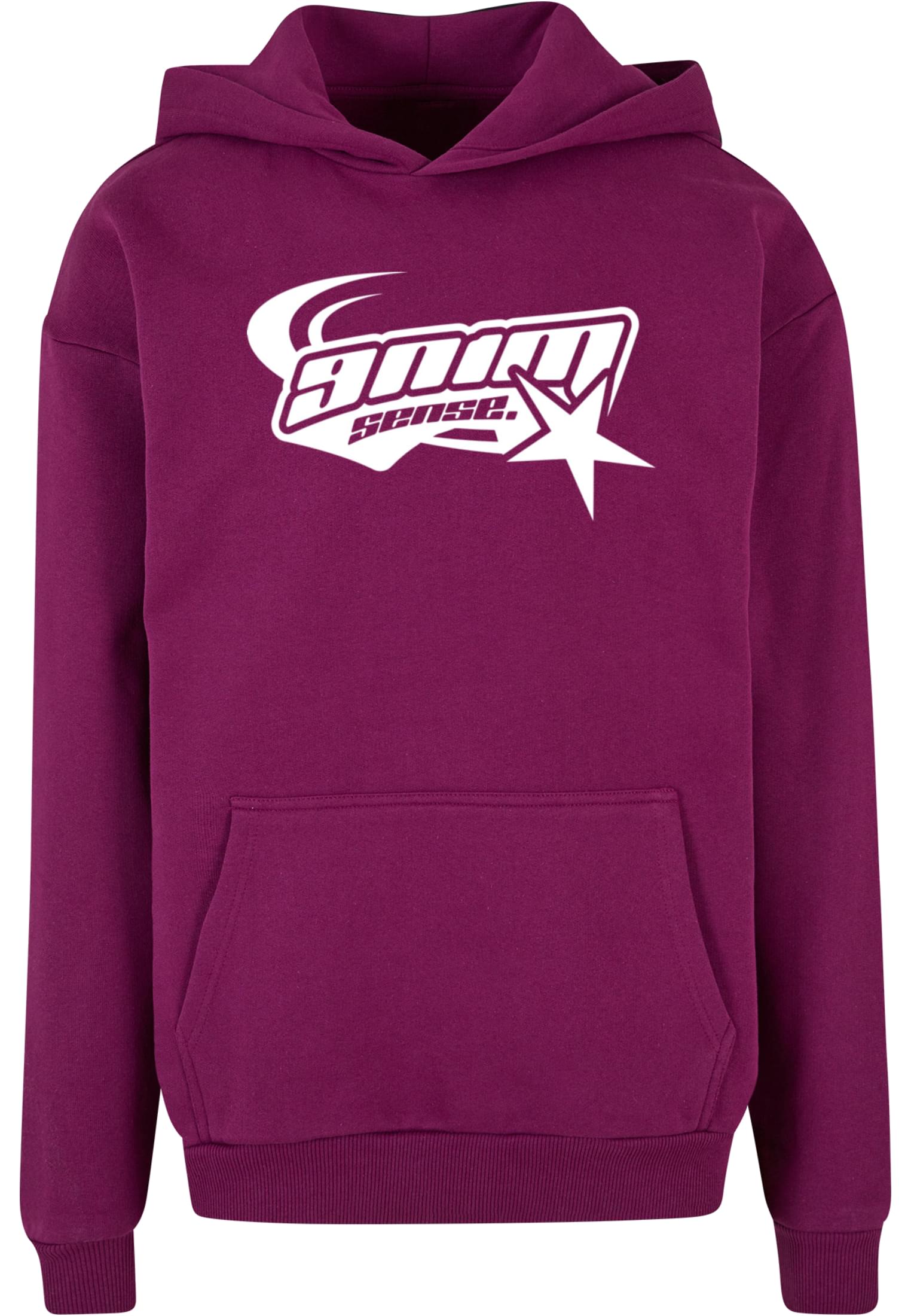 9N1M SENSE Felpa con cappuccio SENSE STAR aubergine