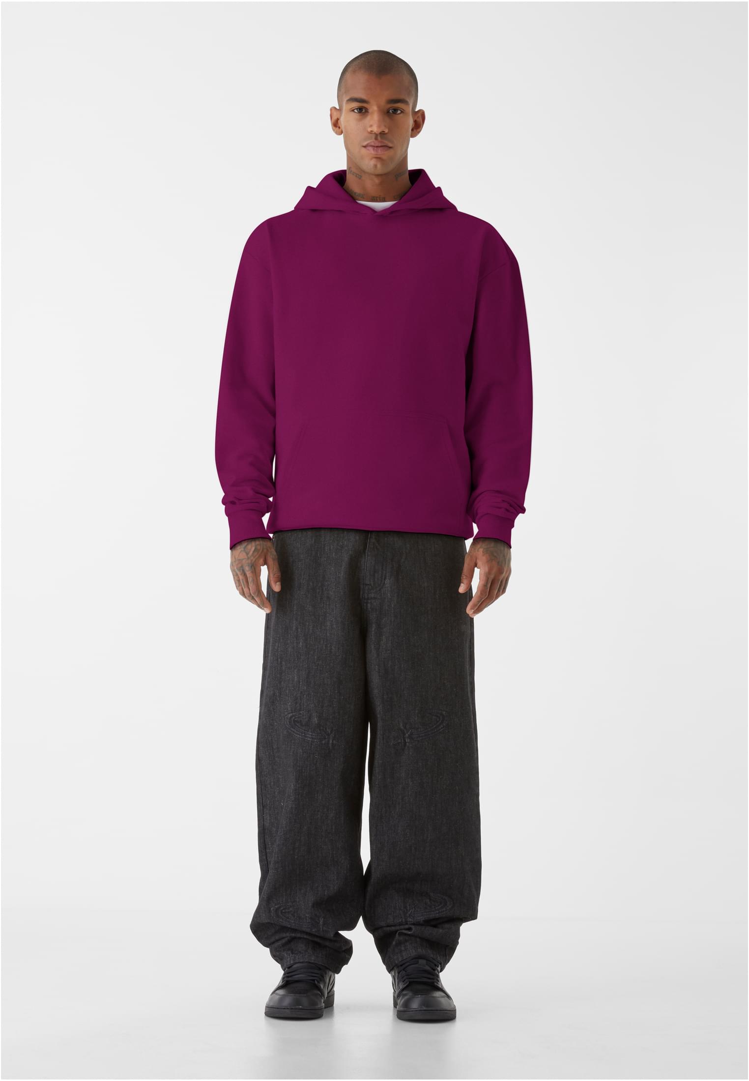 9N1M SENSE Felpa con cappuccio Sense Blank aubergine