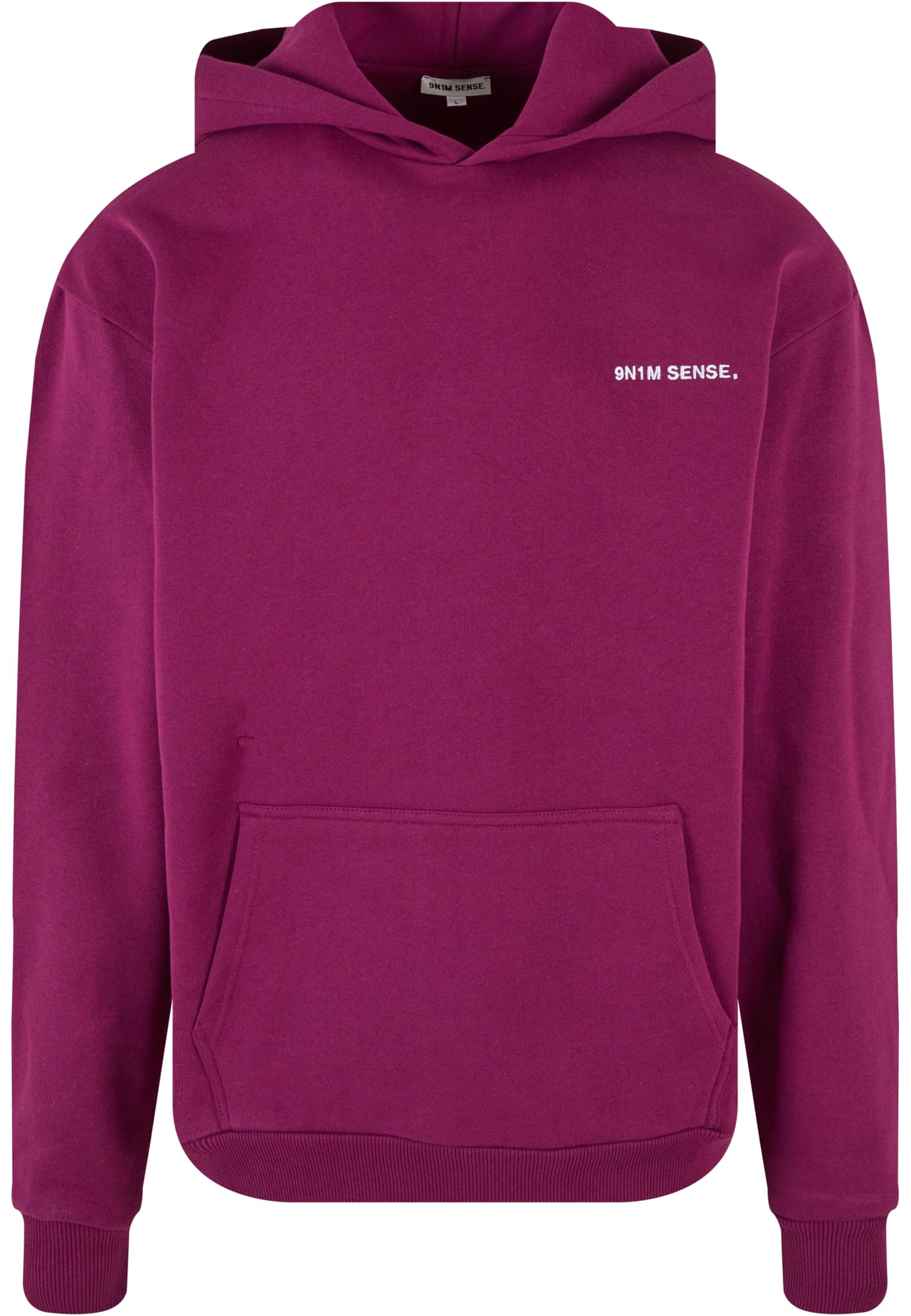 9N1M SENSE Felpa con cappuccio Sense Blank aubergine