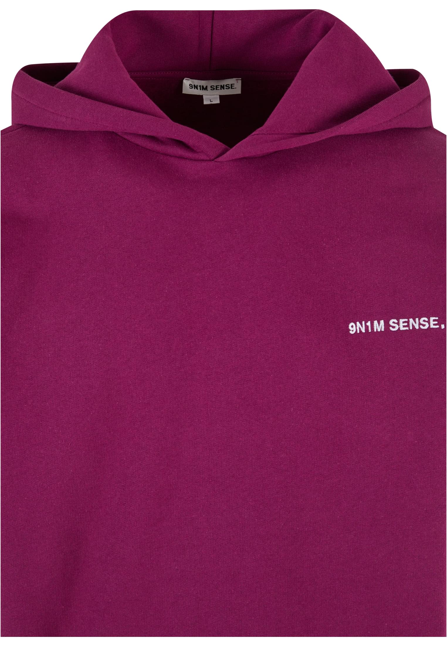 9N1M Sense Felpa con cappuccio Essential aubergine