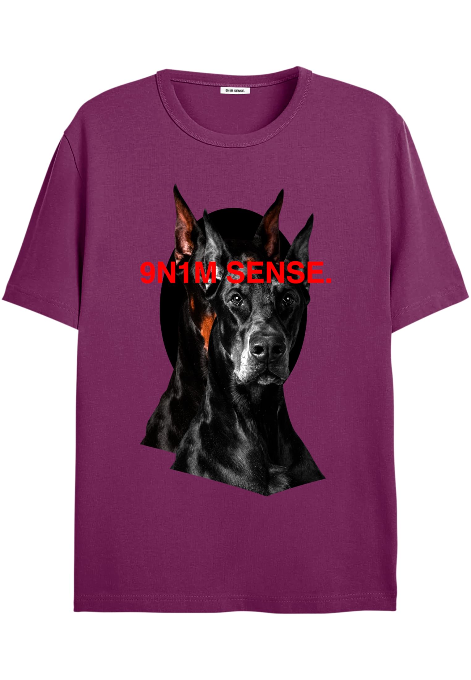 9N1M SENSE Maglietta SENSE DOG aubergine