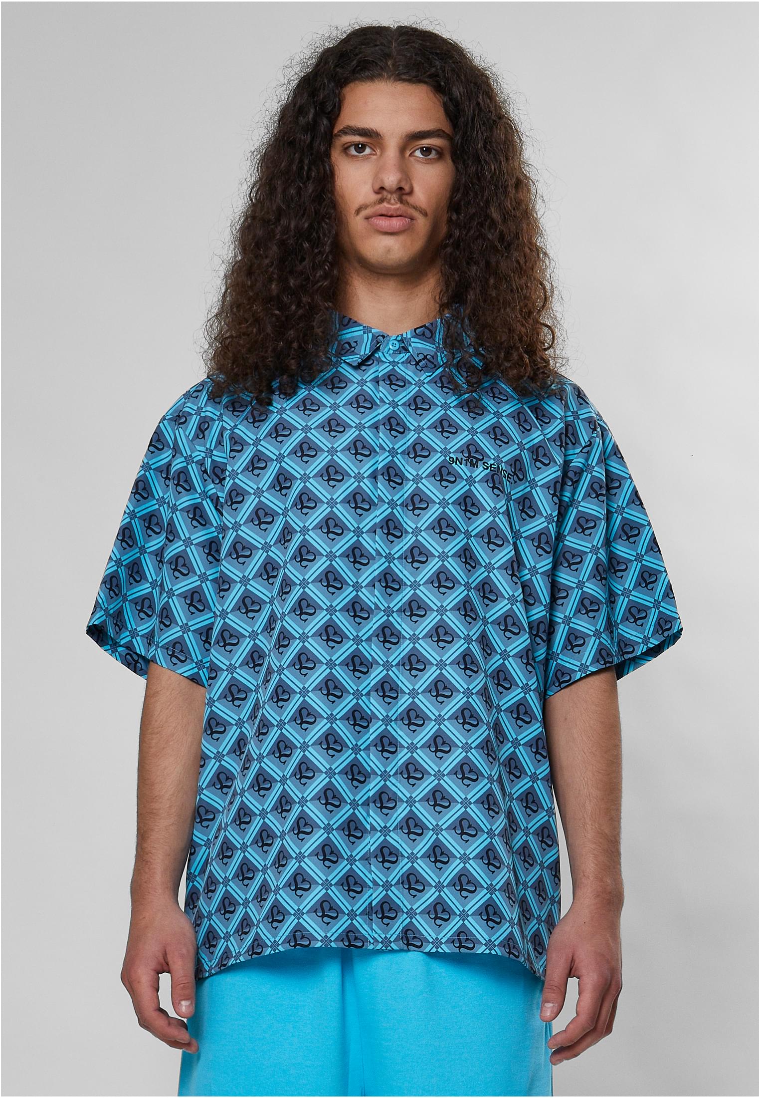9N1M SENSE Camicia Sense All Over Monogram Print