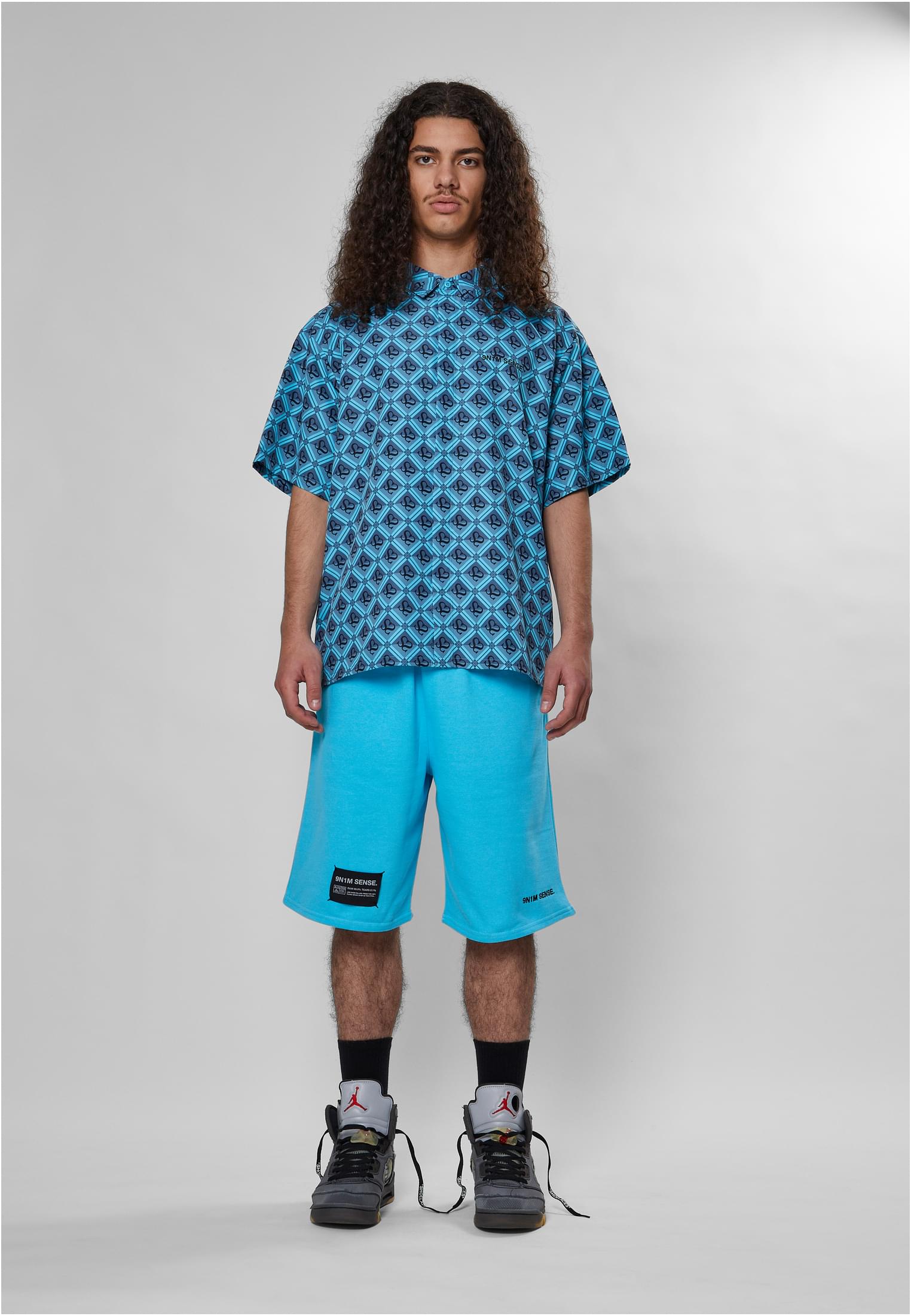 9N1M SENSE Camicia Sense All Over Monogram Print