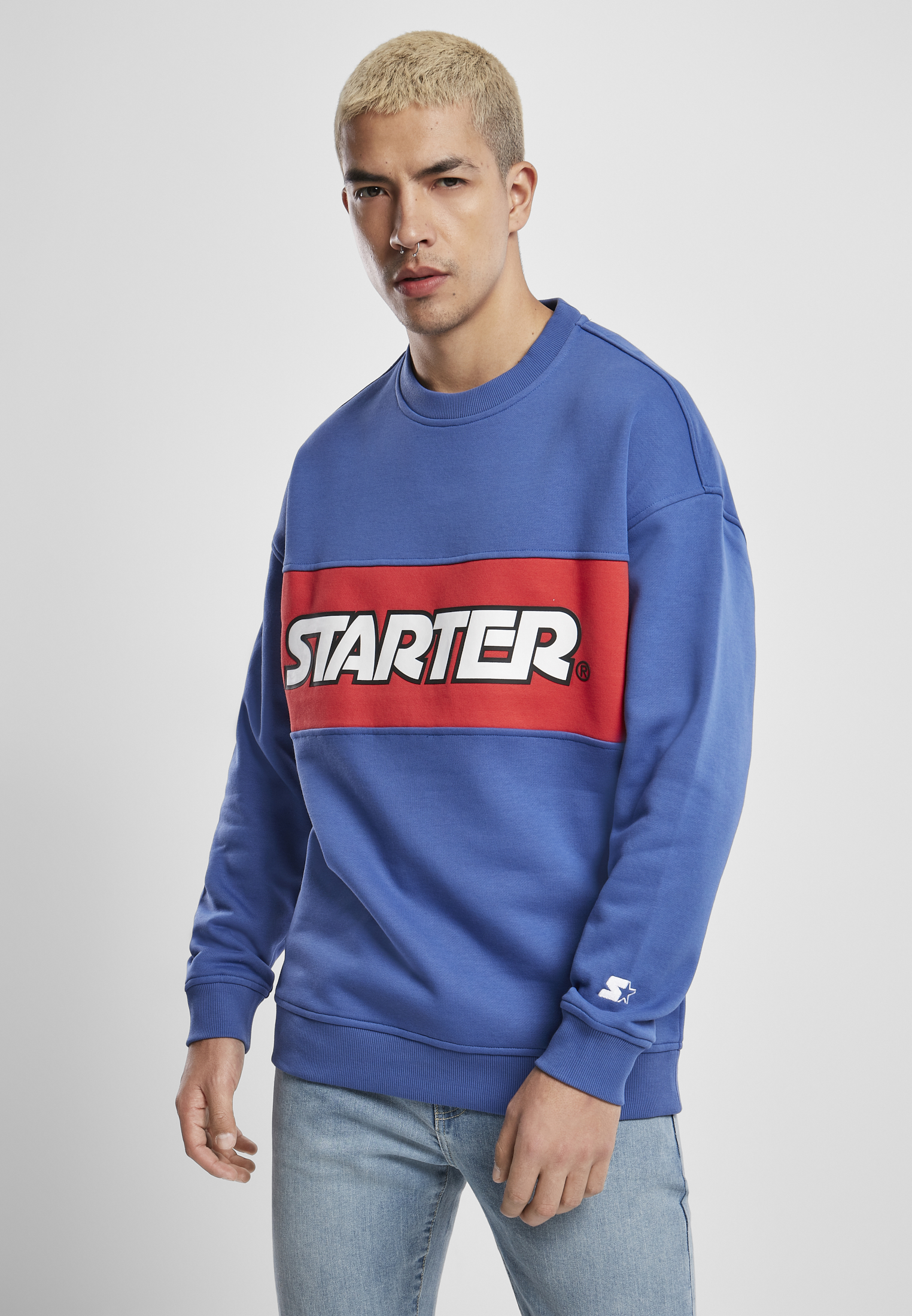 color block crew neck