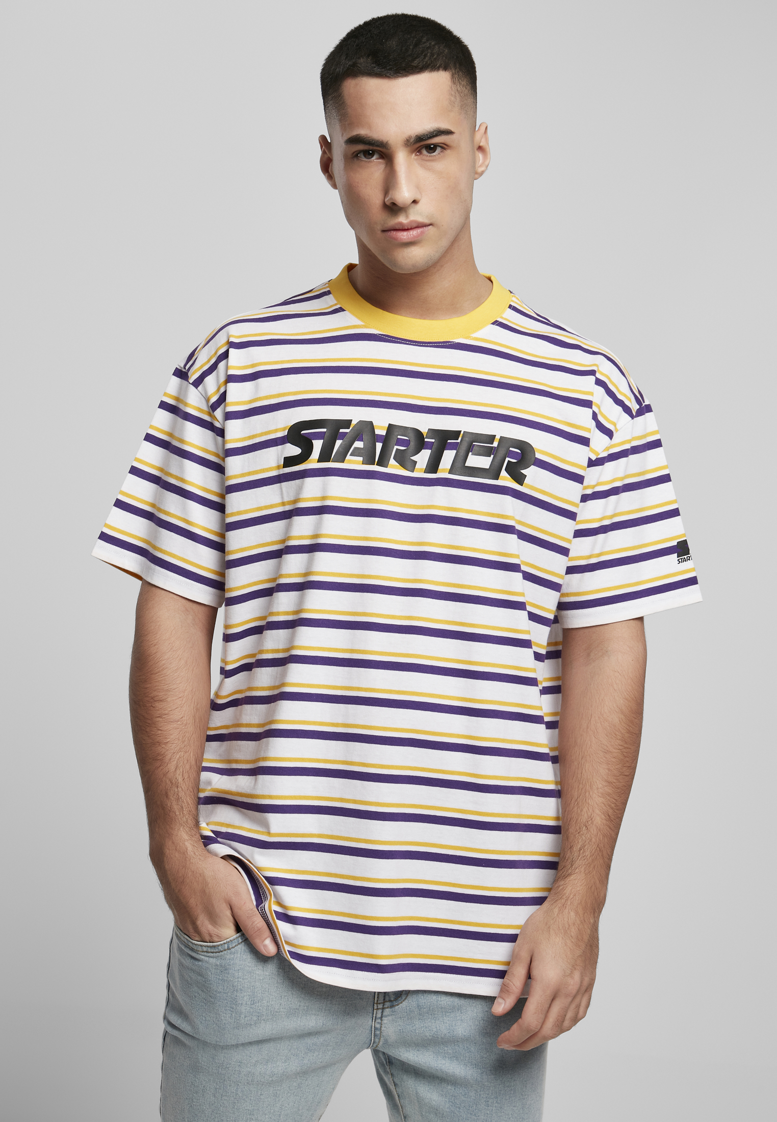 Starter Black Label Maglia Starter Stripe wht/cali.yellow/realviolet/wht