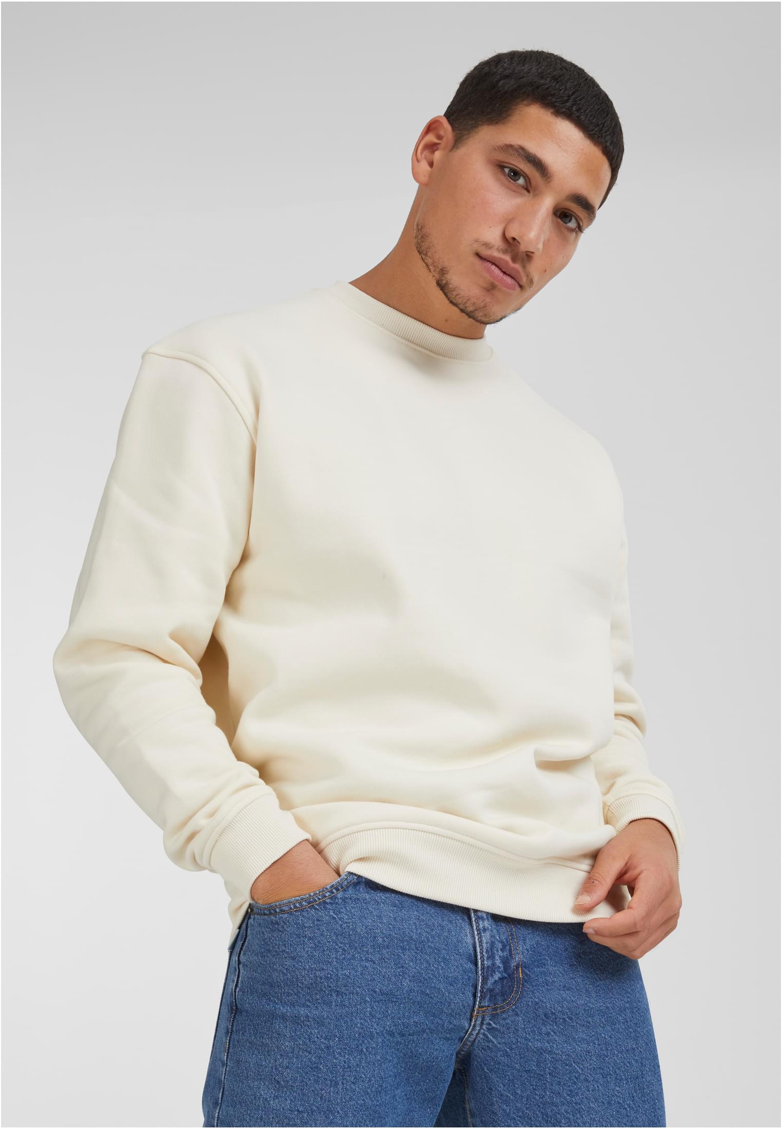 Urban Classics Felpa Crewneck whitesand