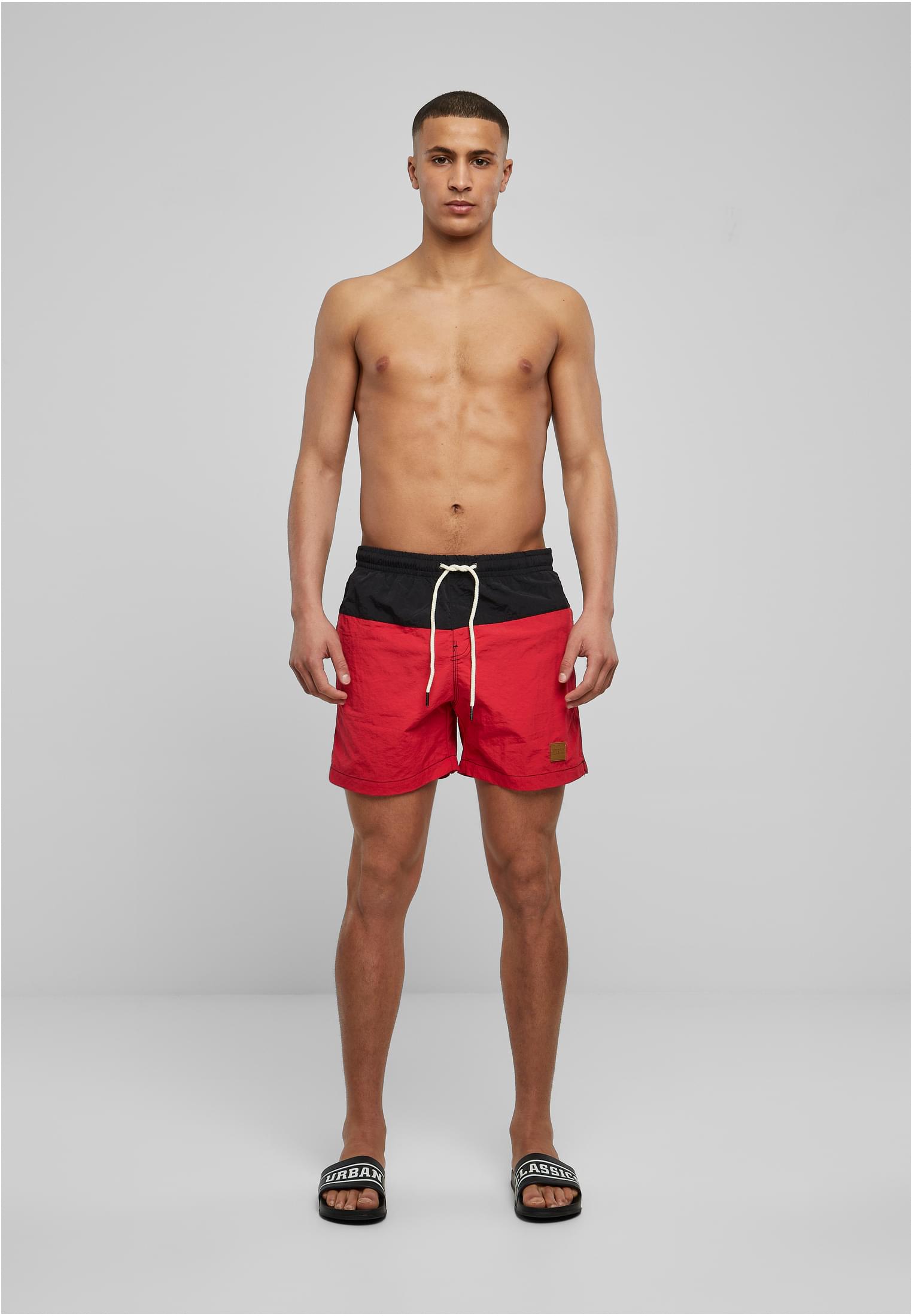 UC Men Pantaloncini Block Swim blk/red
