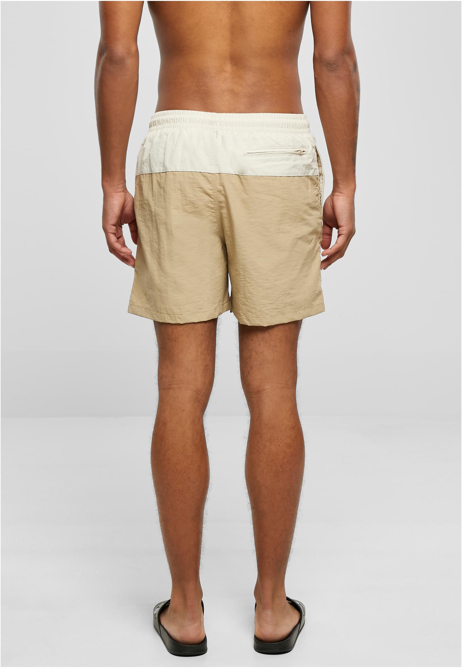 Urban Classics Pantaloncini Block Swim unionbeige/softseagrass