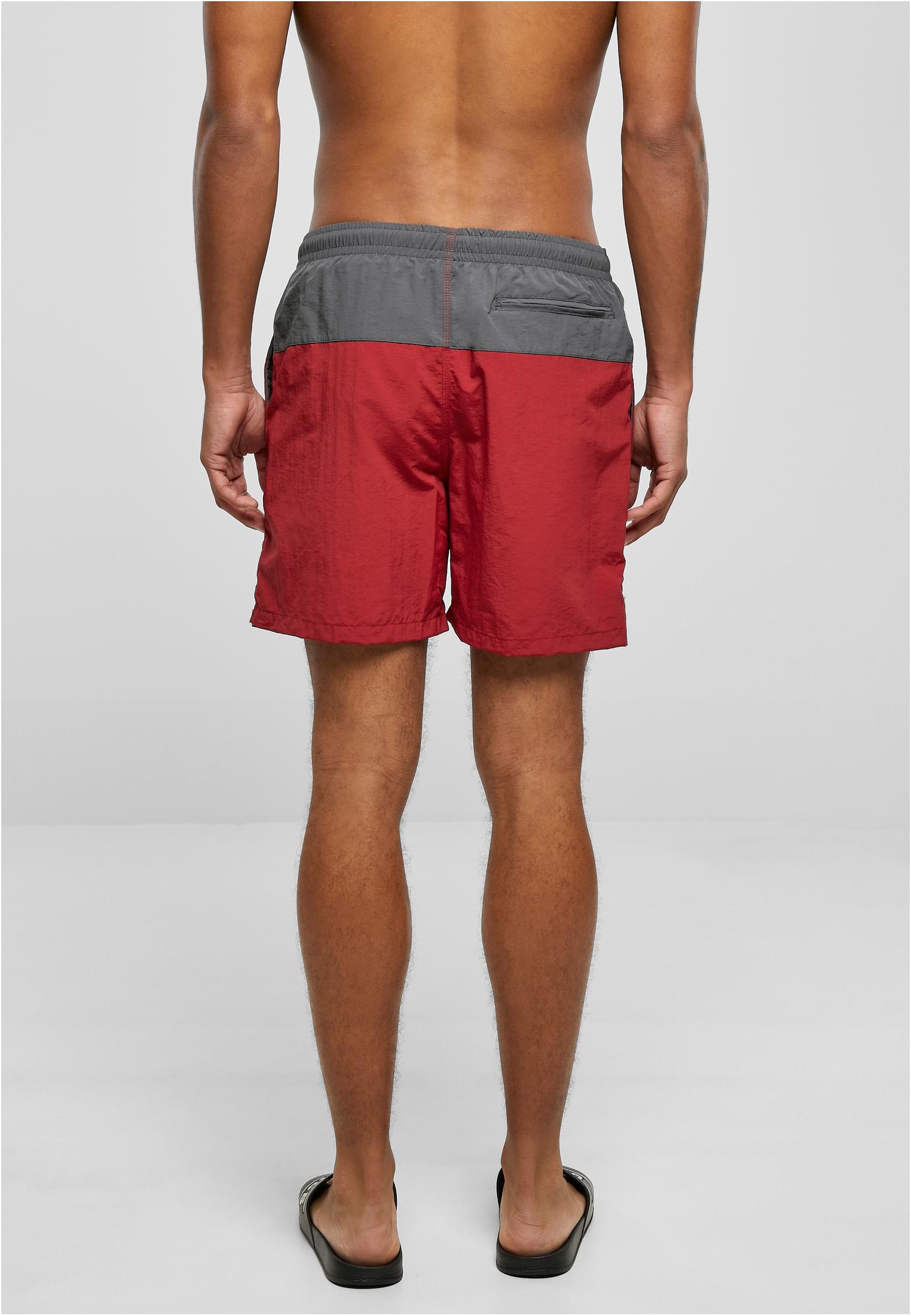 UC Men Pantaloncini Block Swim brickred/darkshadow