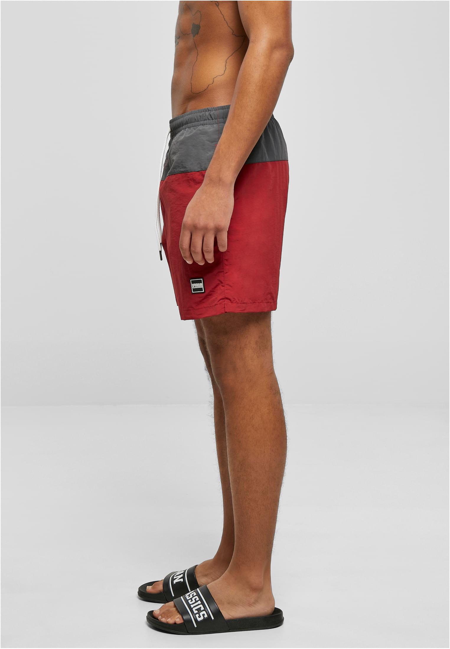 UC Men Pantaloncini Block Swim brickred/darkshadow