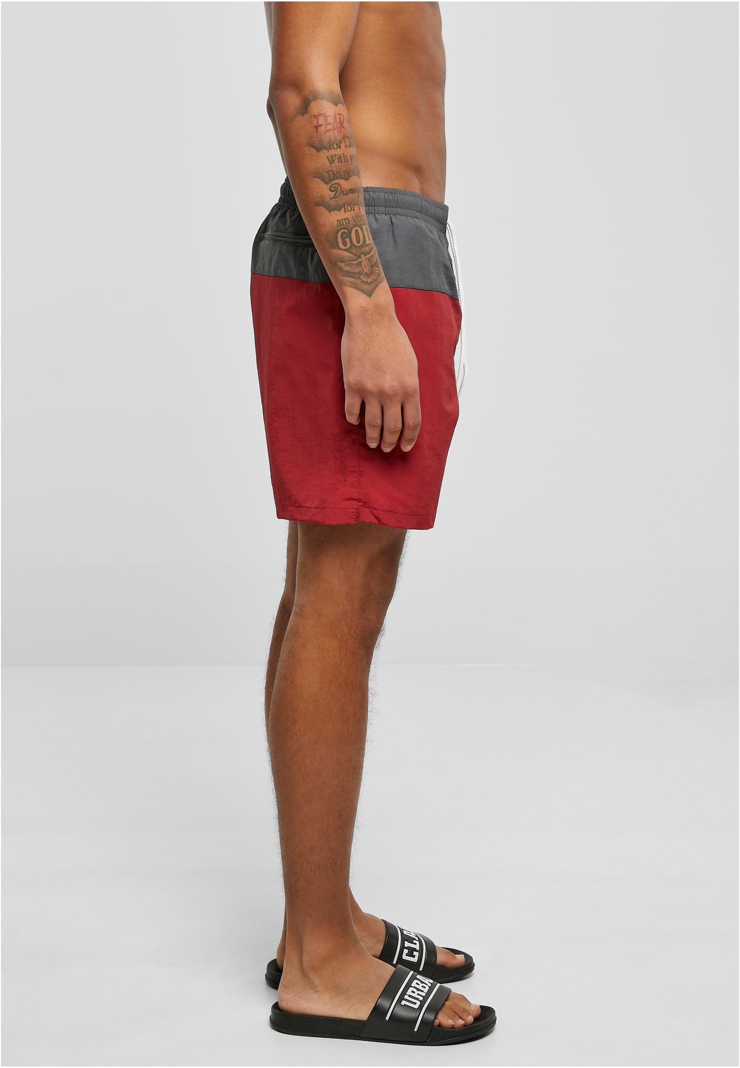 UC Men Pantaloncini Block Swim brickred/darkshadow