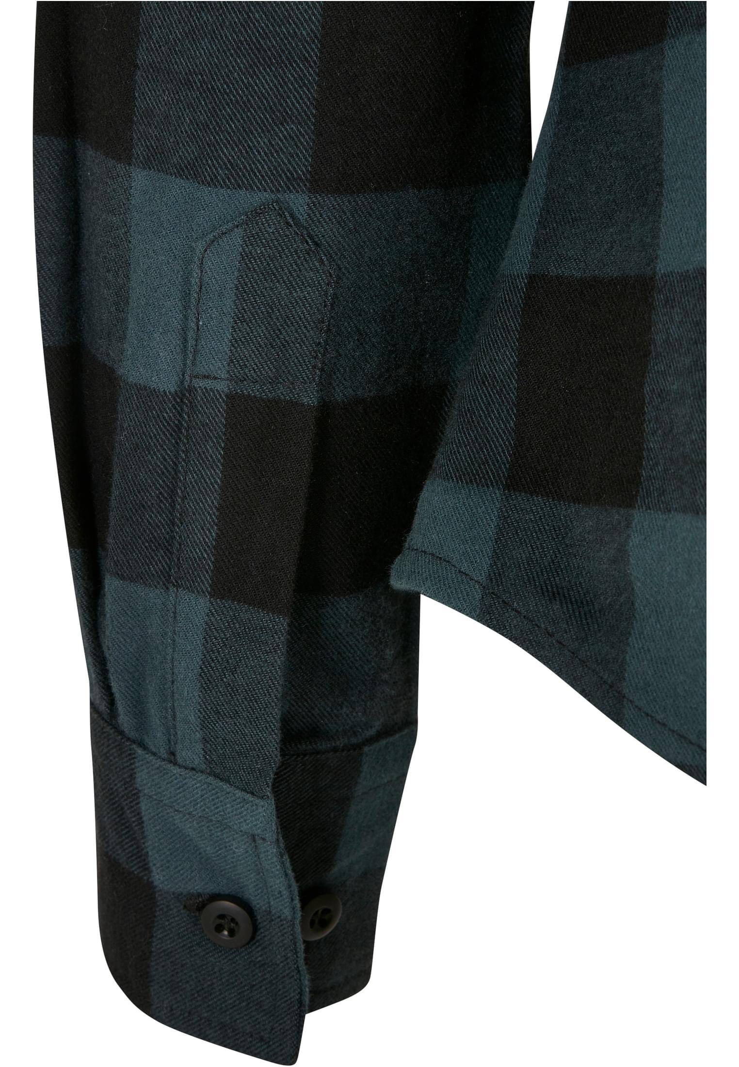 UC Ladies Camicia Turnup Checked Flanell jasper/black