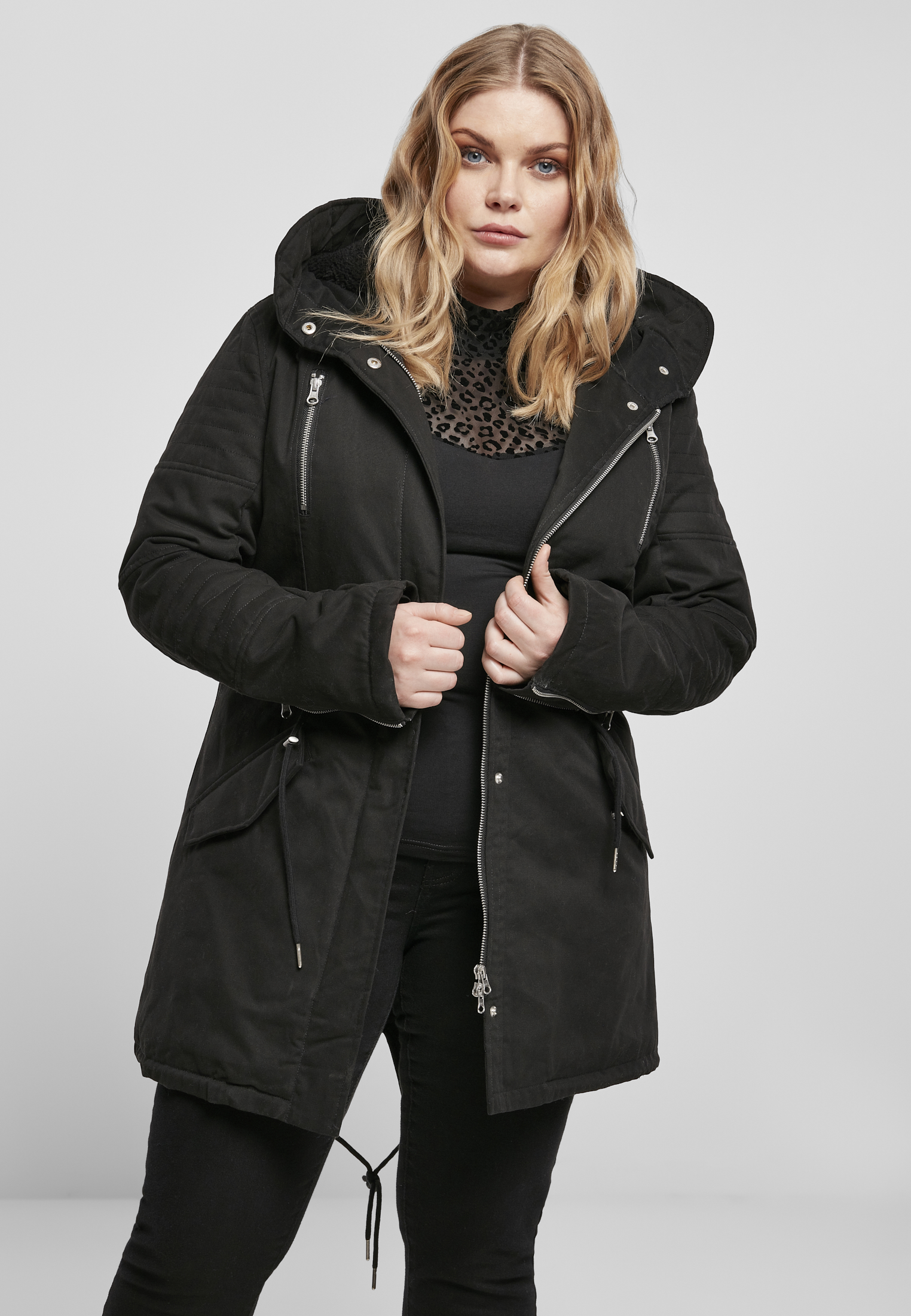 Cotton Ladies Lined Parka-TB1370 Sherpa