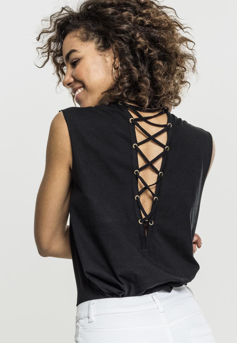 Ladies Jersey Lace Up Top-TB1504