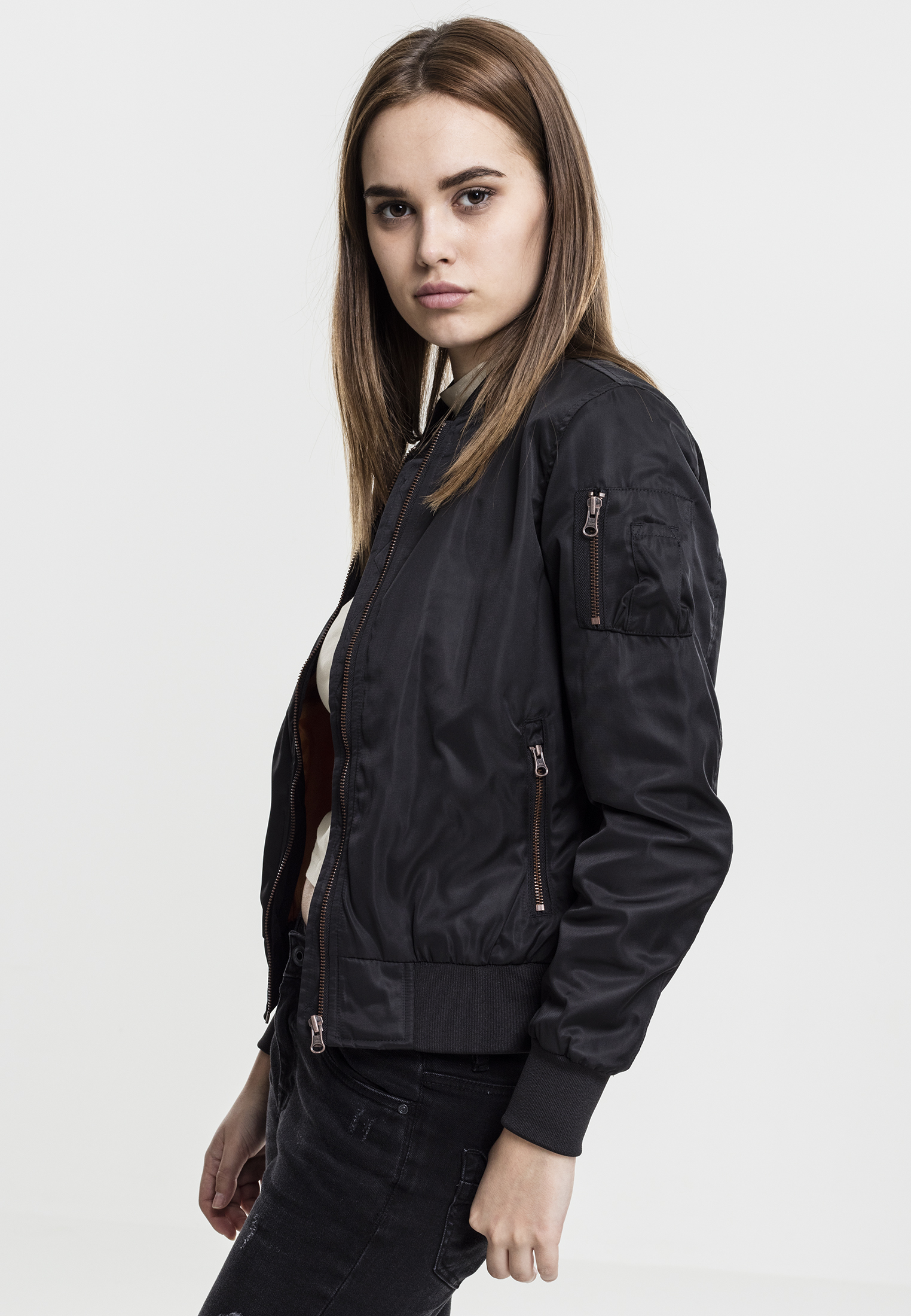 twill bomber jacket womens