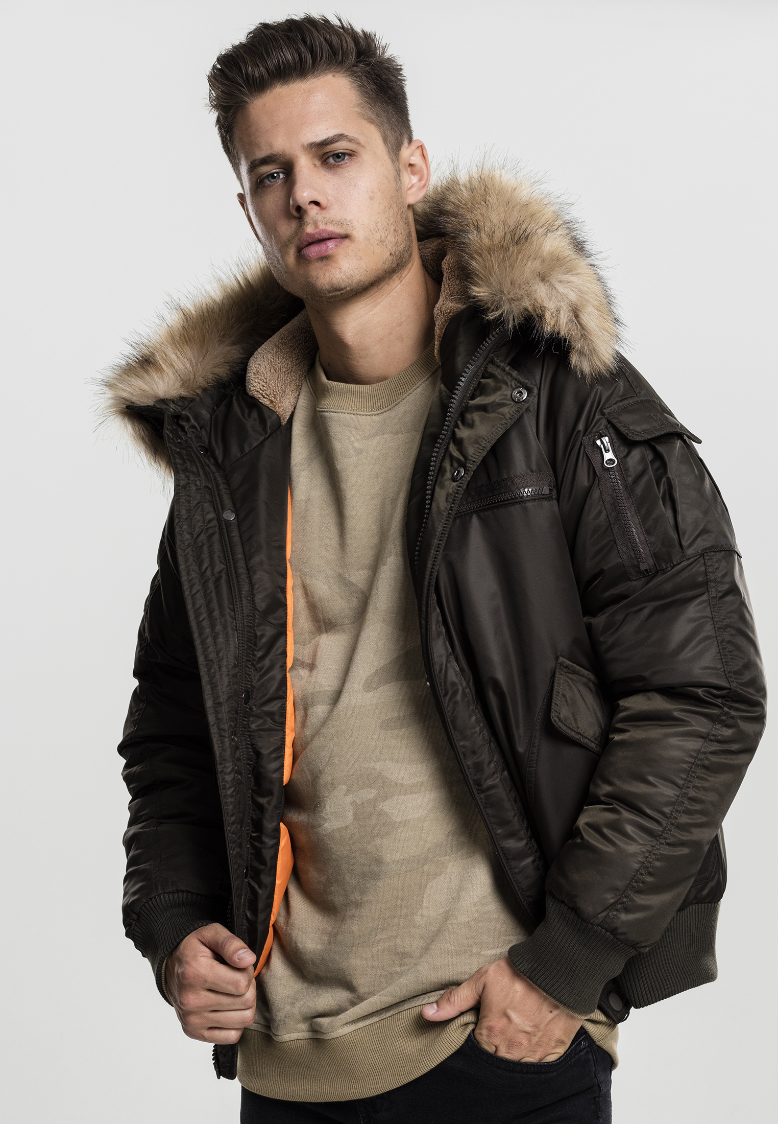 mens heavy bomber jacket