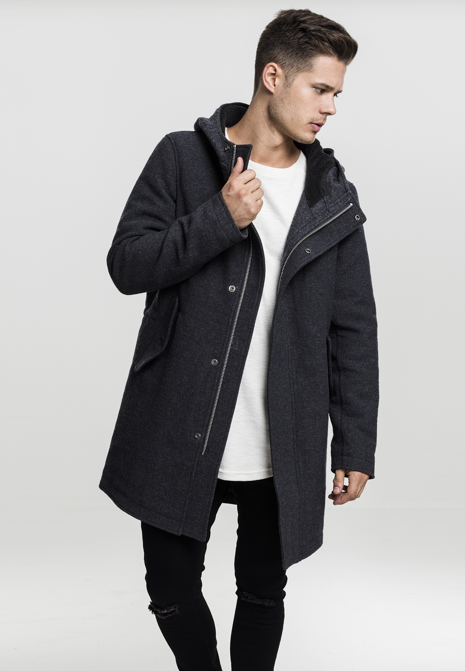 Hooded Structured Parka-TB1816