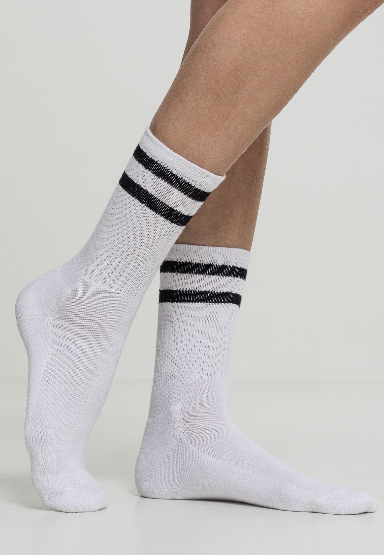 Urban Classics Damen Socken Strümpfe Lang Kurz Long Stripe Socks 2-Pack 