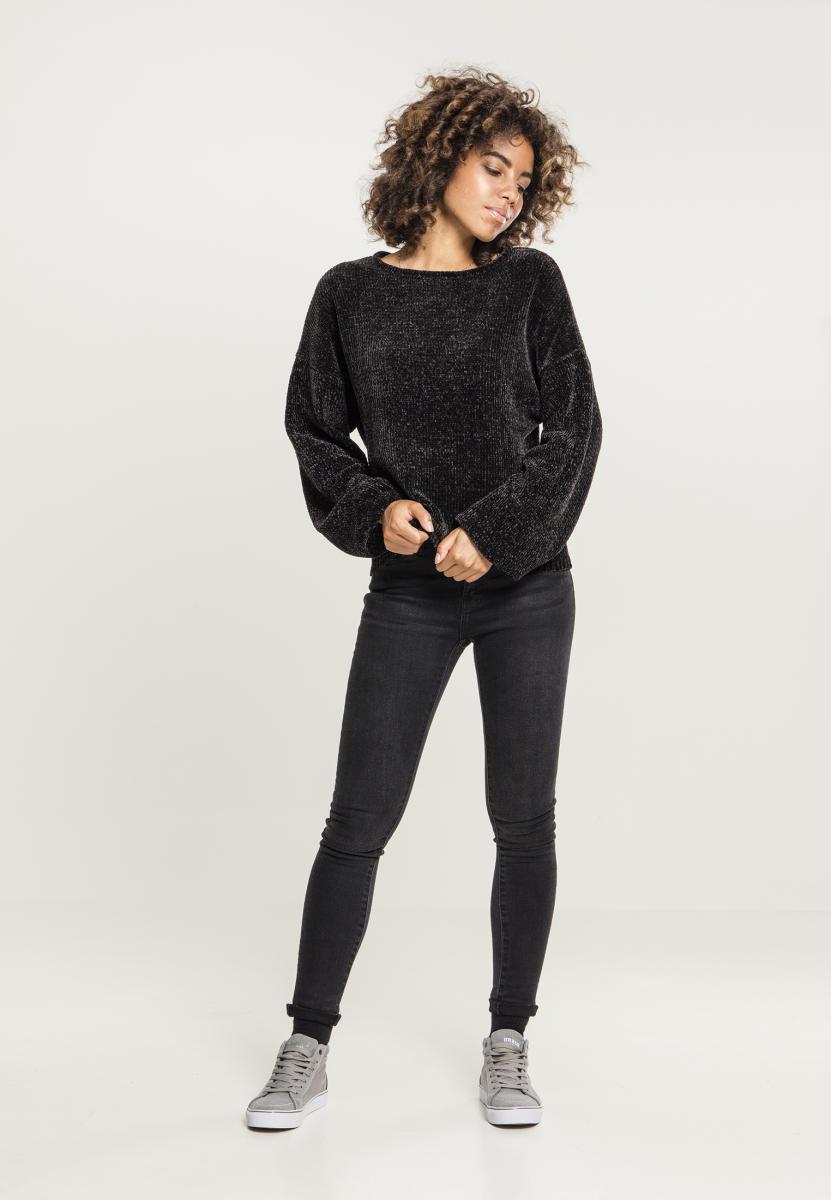 Oversize Chenille Sweater schwarz Urban Classics Ladies
