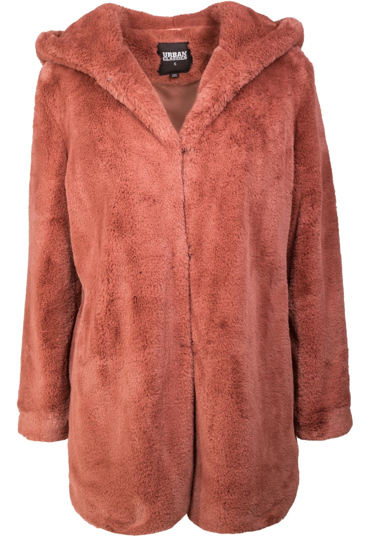 UC Ladies Cappotto Hooded Teddy darkrose