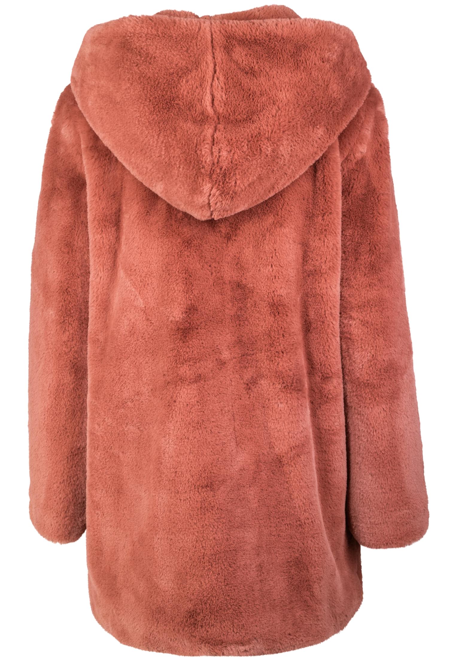 UC Ladies Cappotto Hooded Teddy darkrose