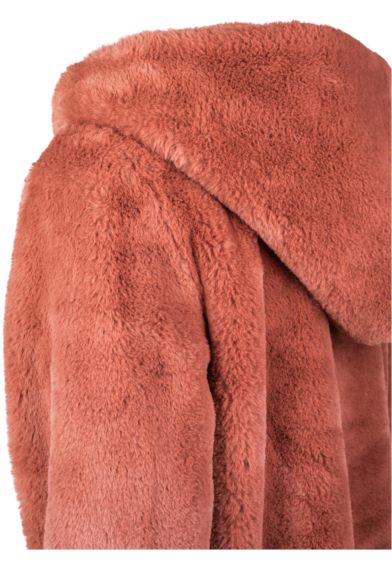 UC Ladies Cappotto Hooded Teddy darkrose
