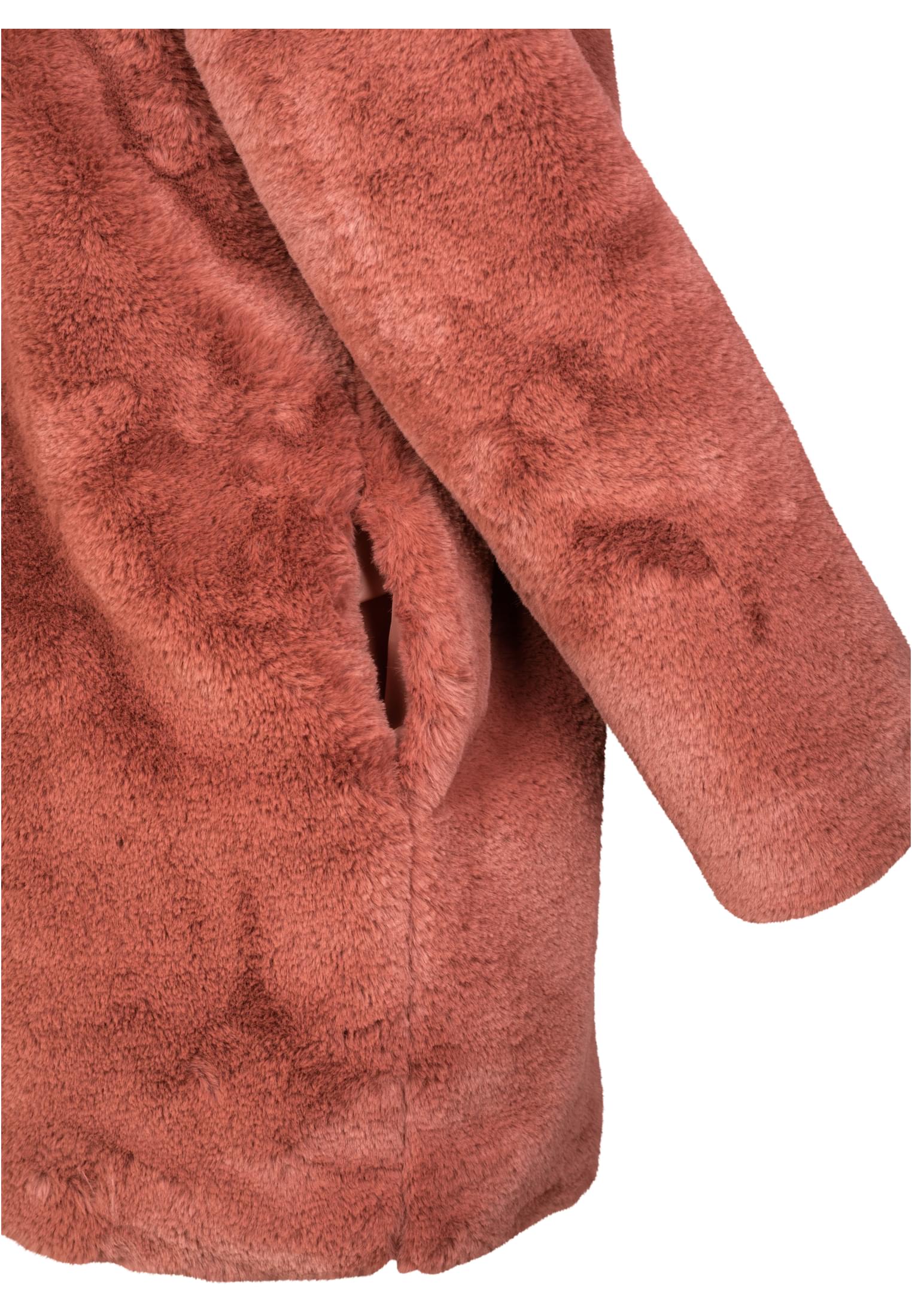 UC Ladies Cappotto Hooded Teddy darkrose