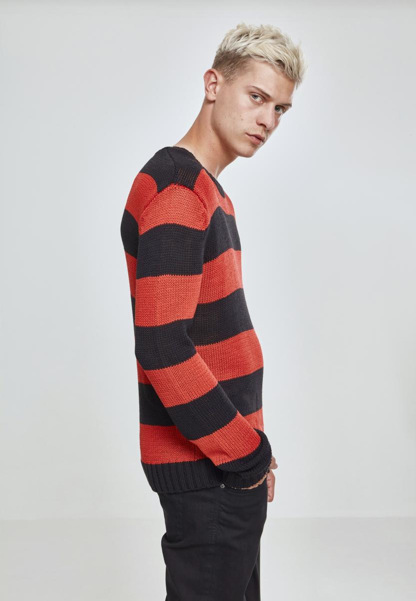 Urban Classic Mens Striped Sweater Long Sleeve Sweatshirt