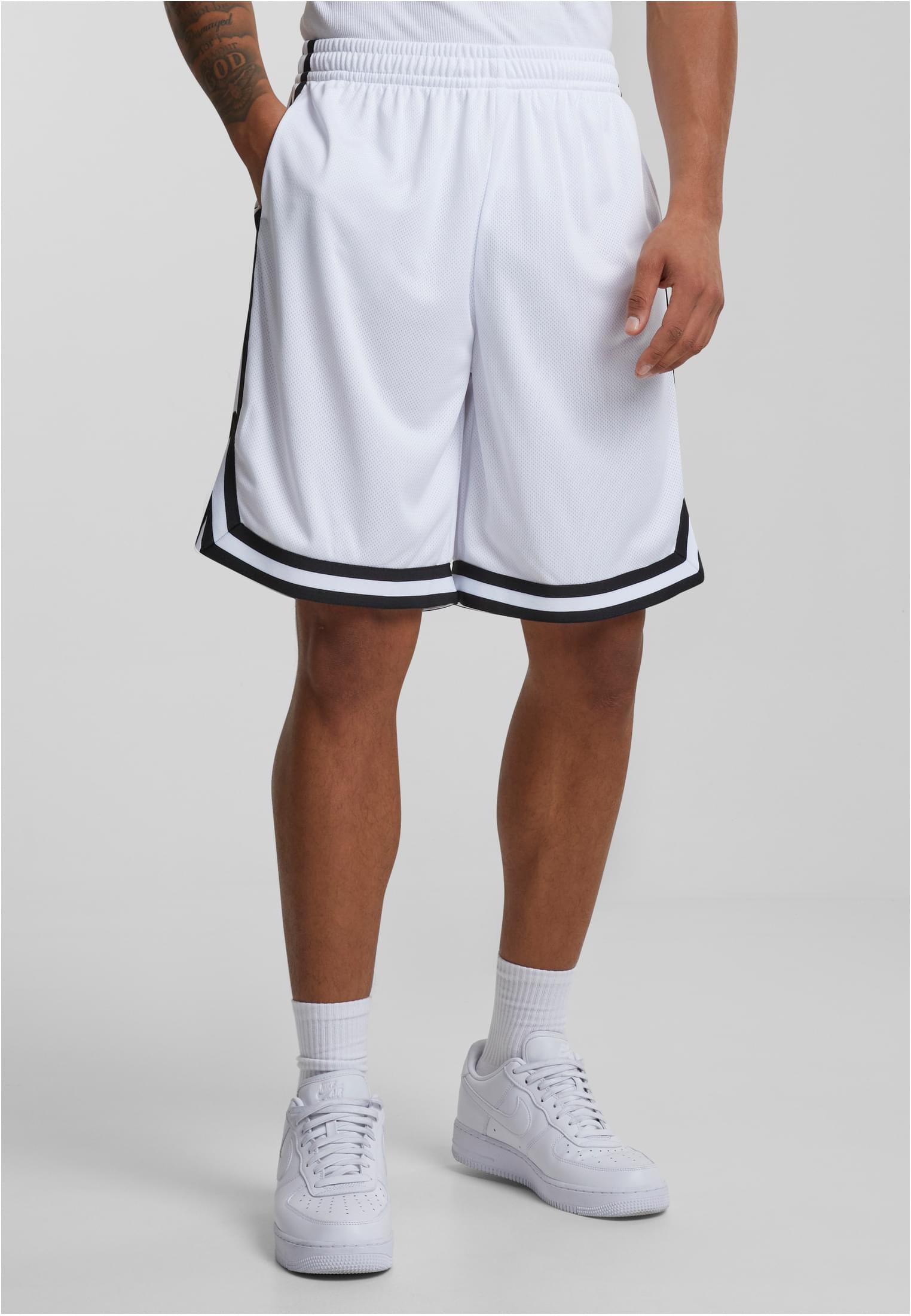 UC Men Pantaloncini Stripes Mesh whtblkwht
