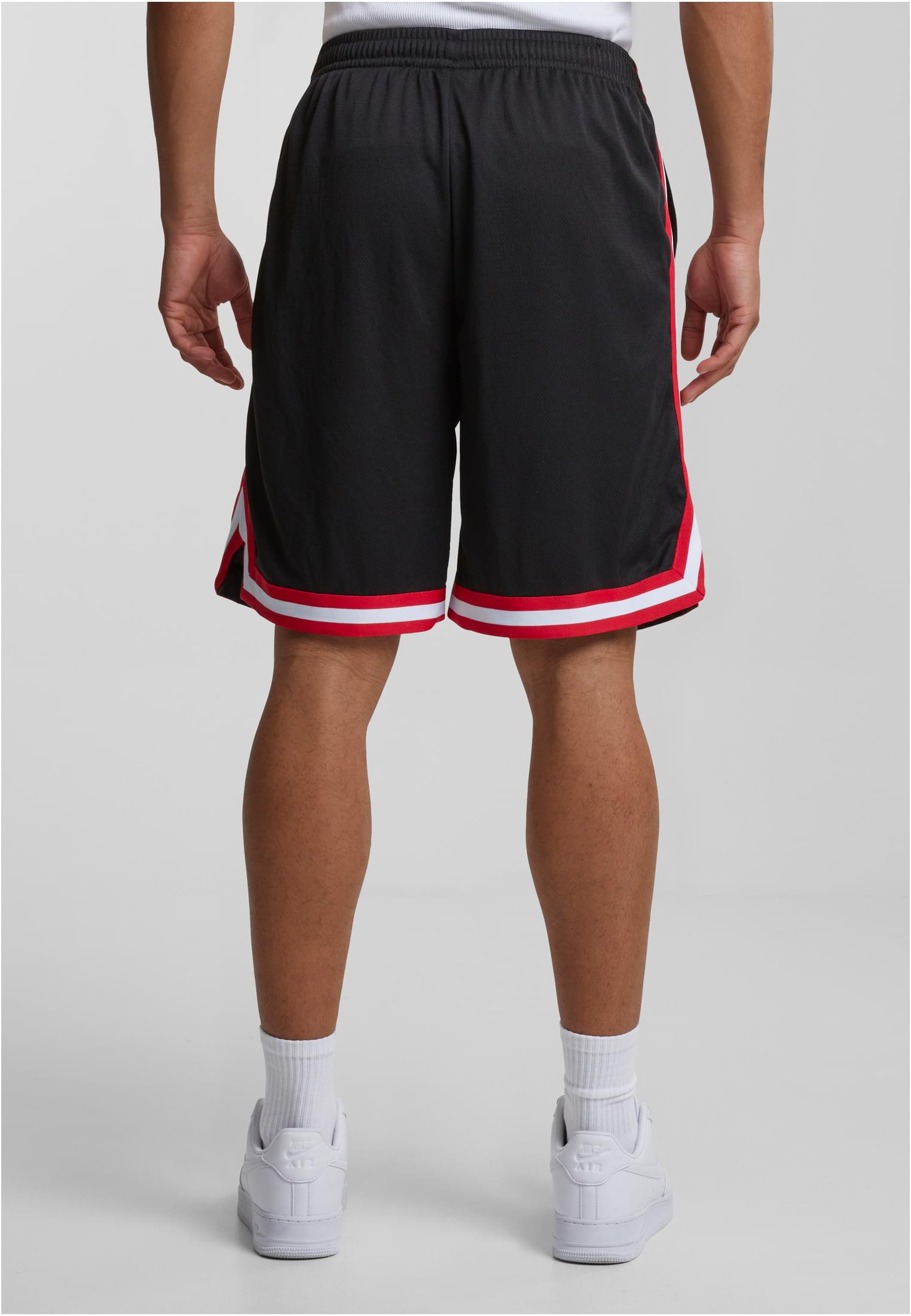 UC Men Pantaloncini Stripes Mesh blkredwht