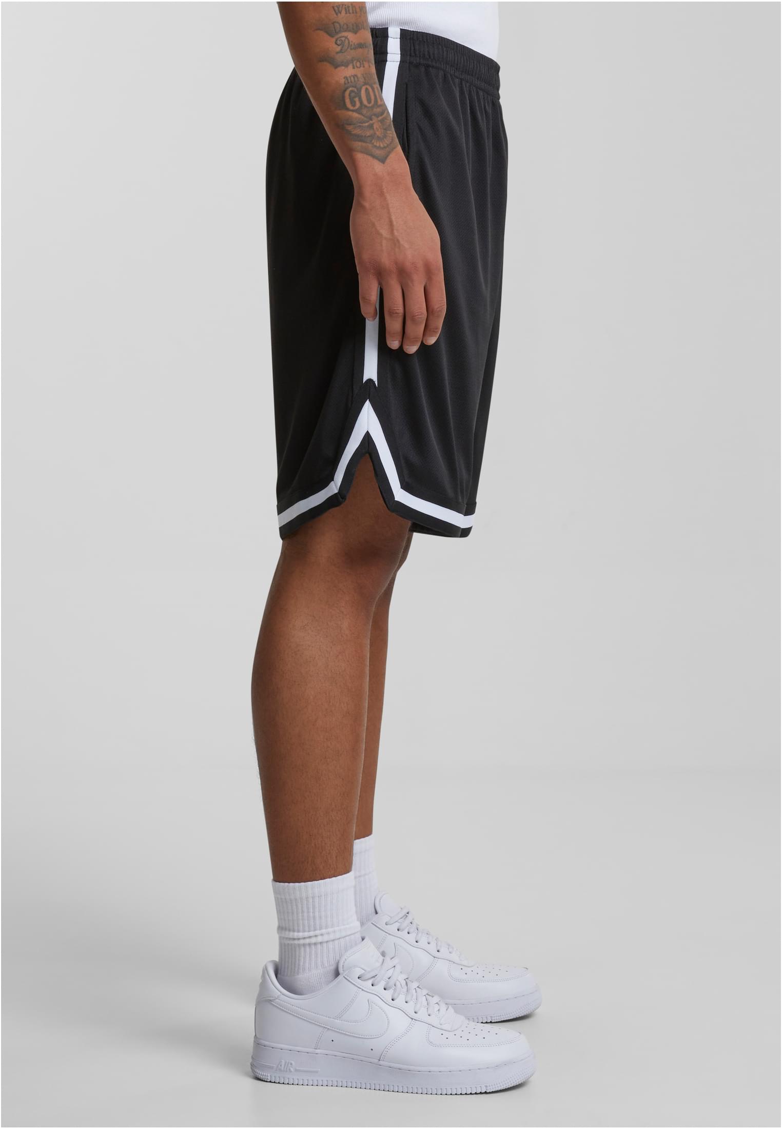 UC Men Pantaloncini Stripes Mesh blkblkwht