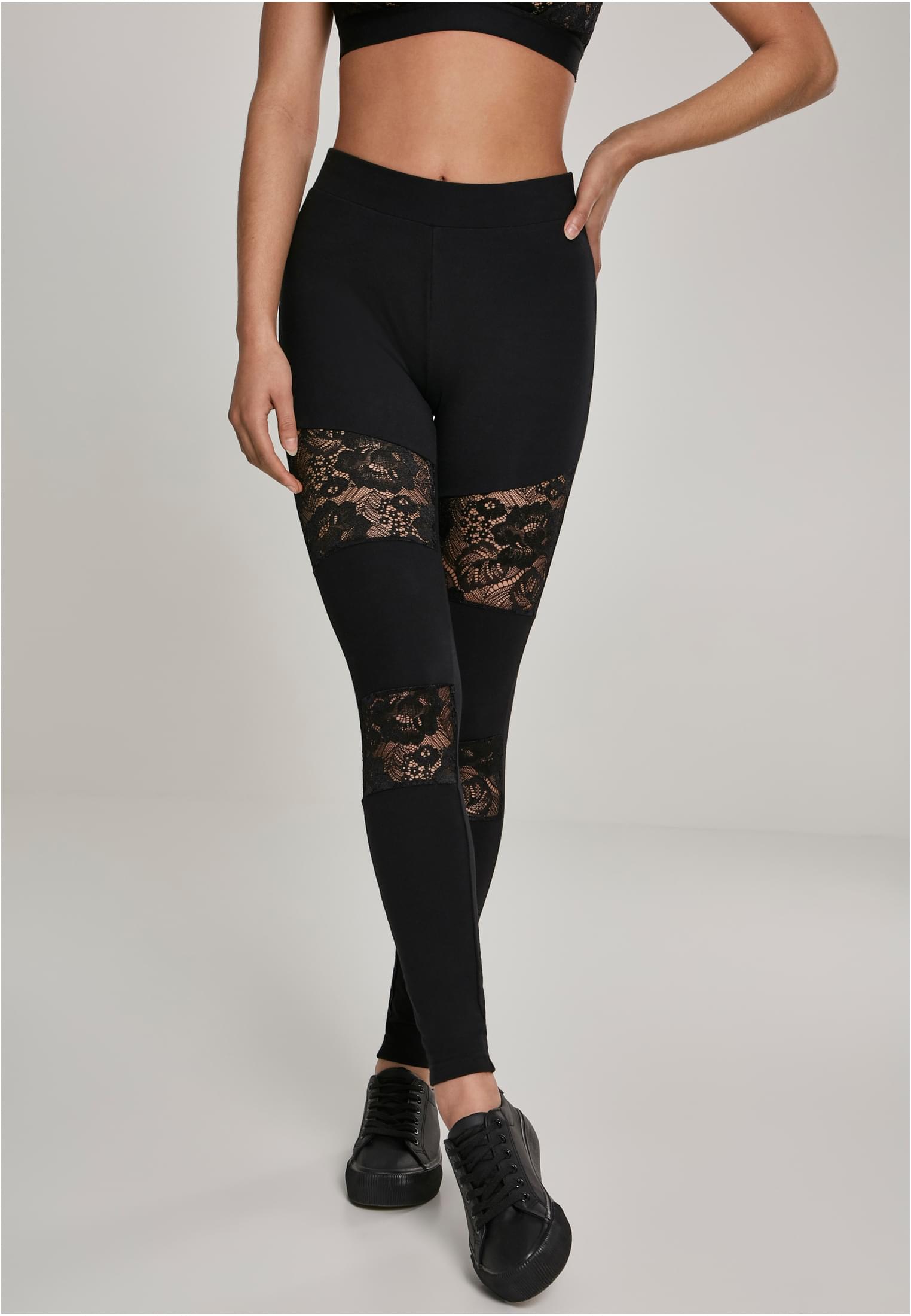 lace insert leggings