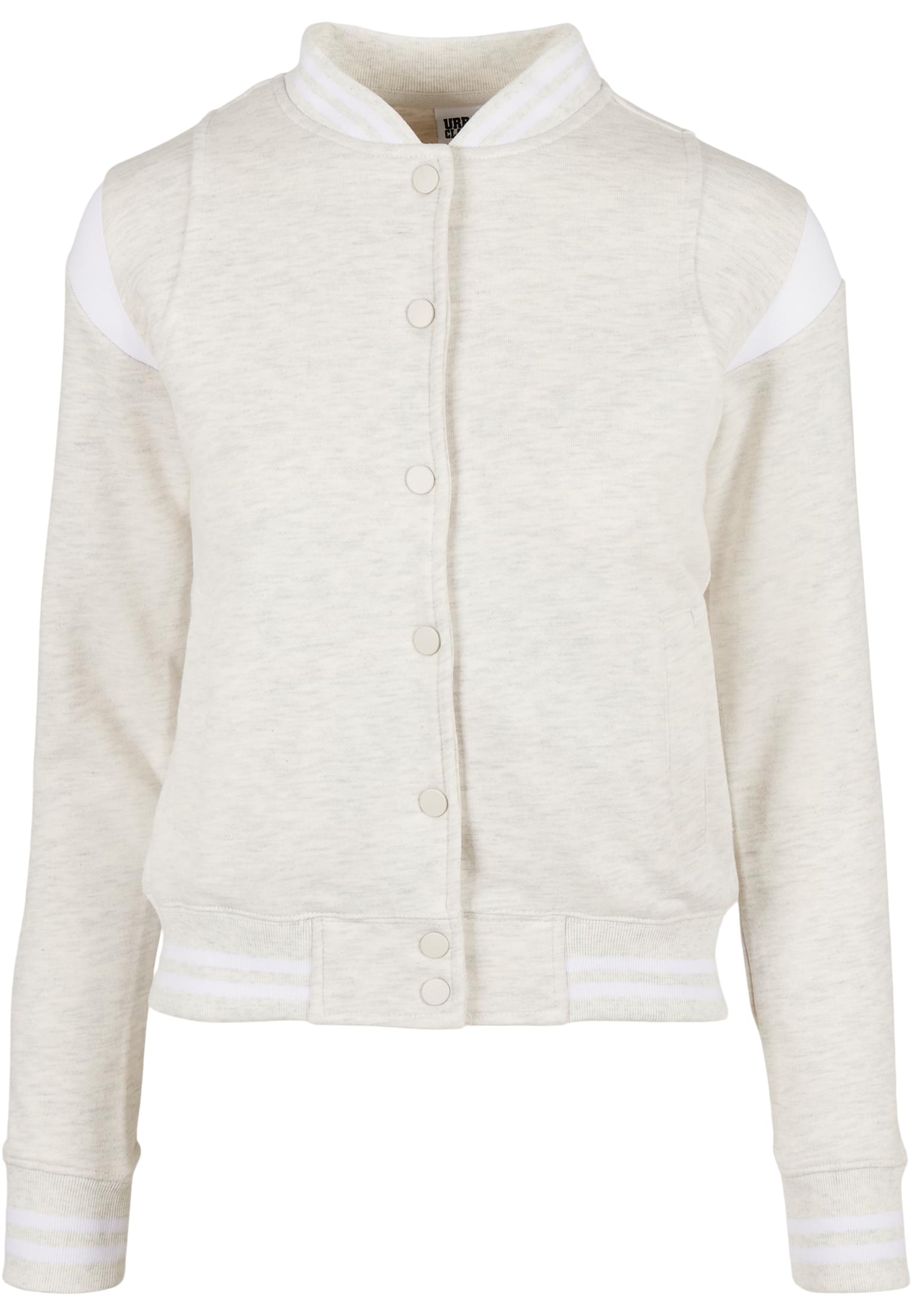UC Ladies Giacca Inset College Sweat lightgrey/white