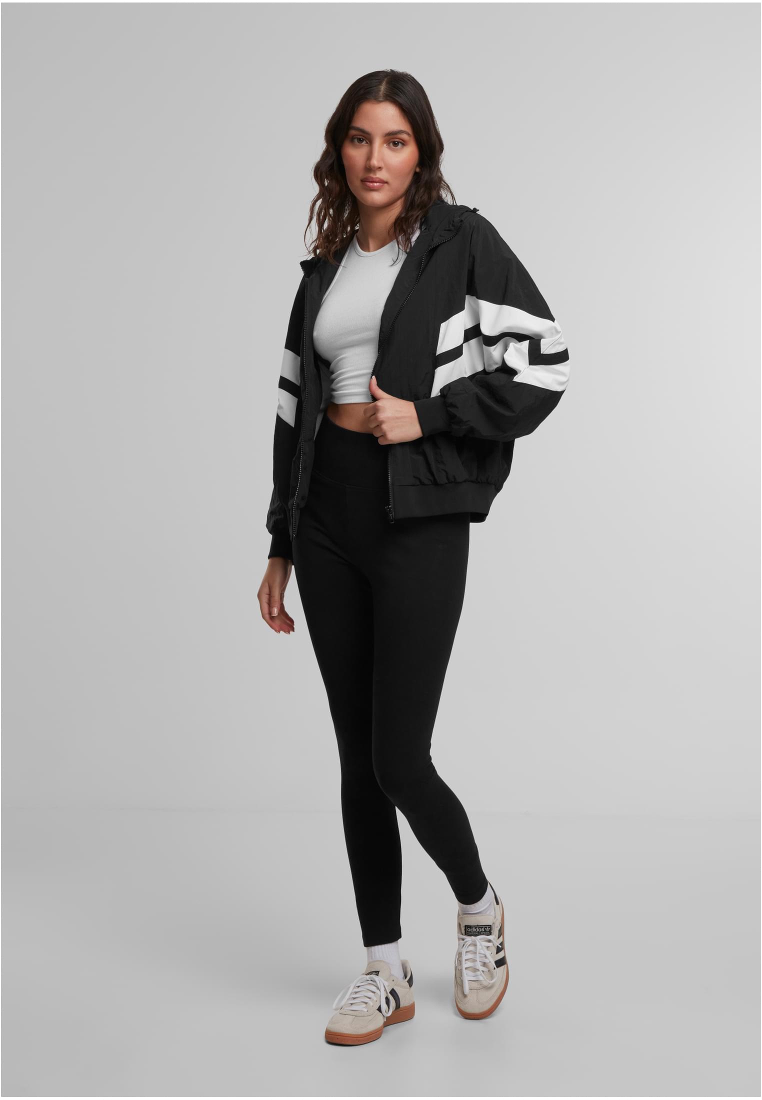 Urban Classics Giacca Crinkle Batwing blk/wht