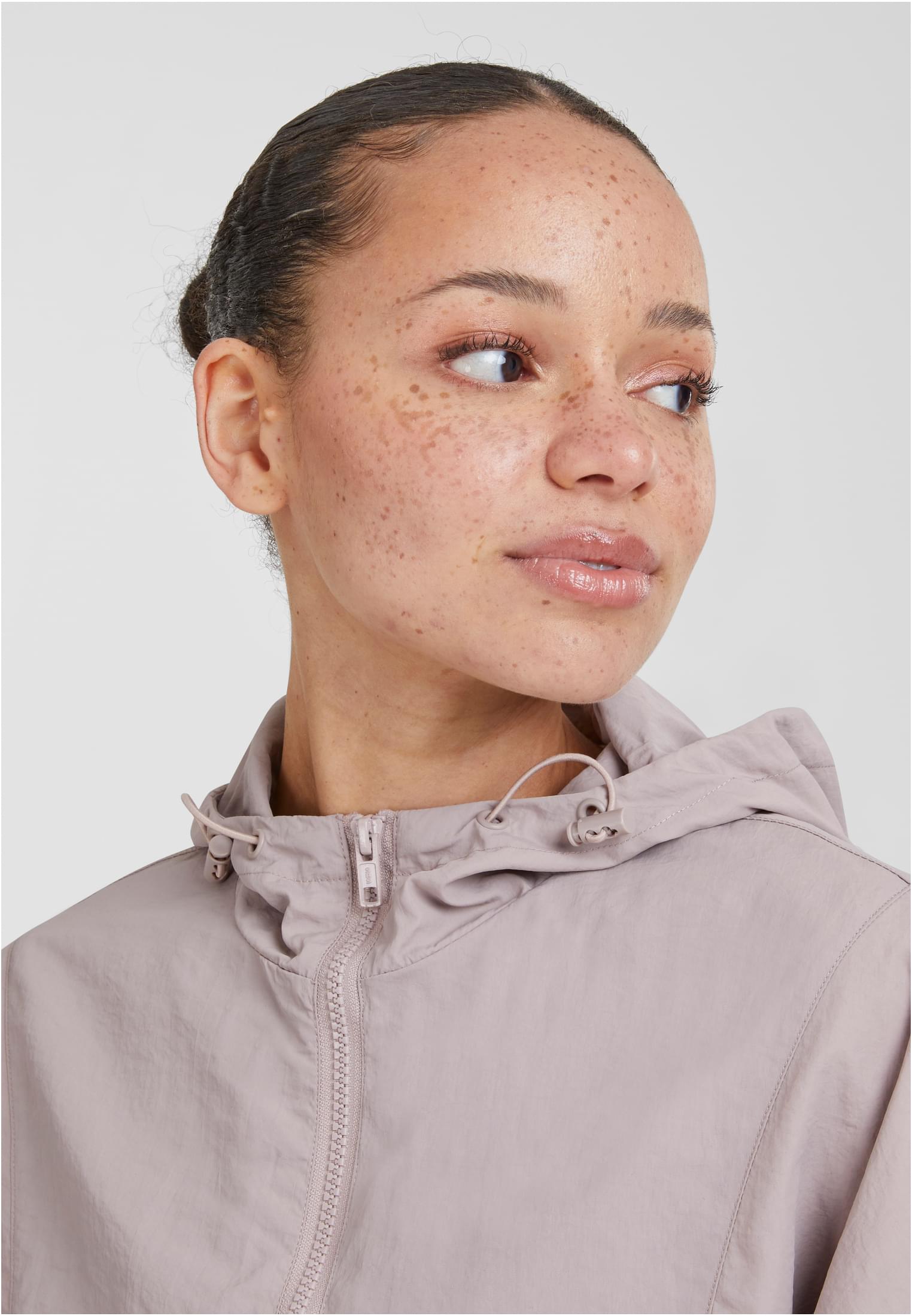 UC Ladies Giacca Crinkle Batwing duskrose/whitesand