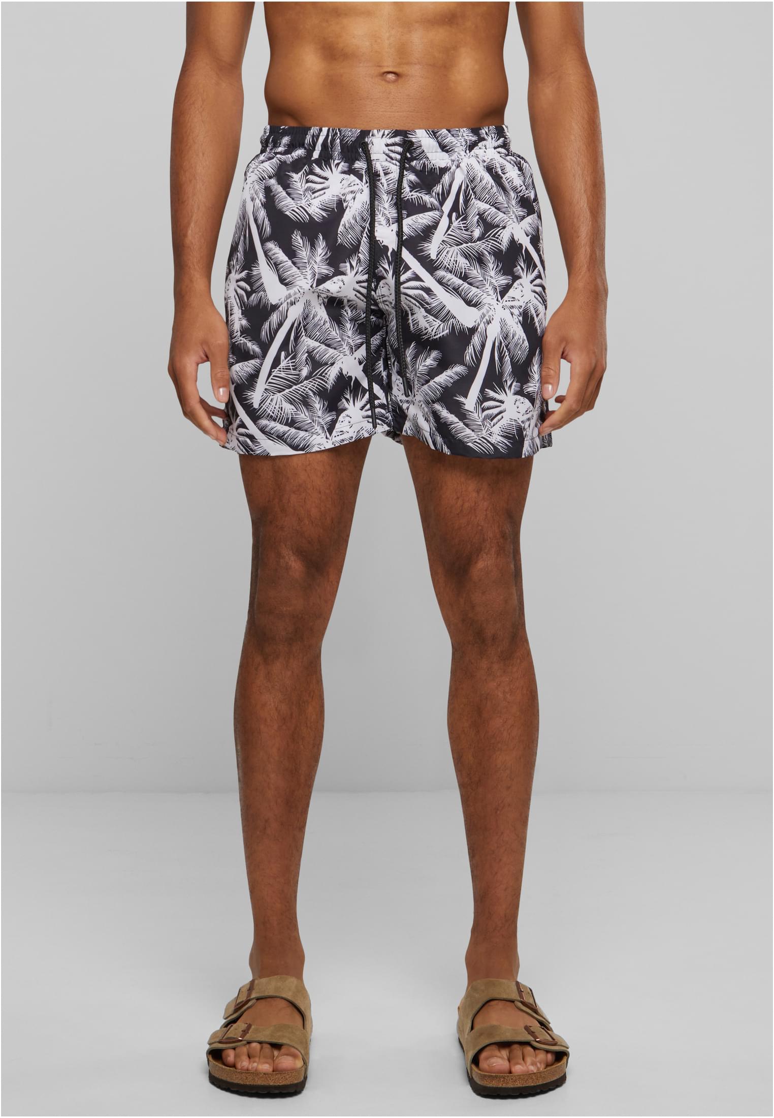 Urban Classics Pantaloncini Pattern�Swim palm/white