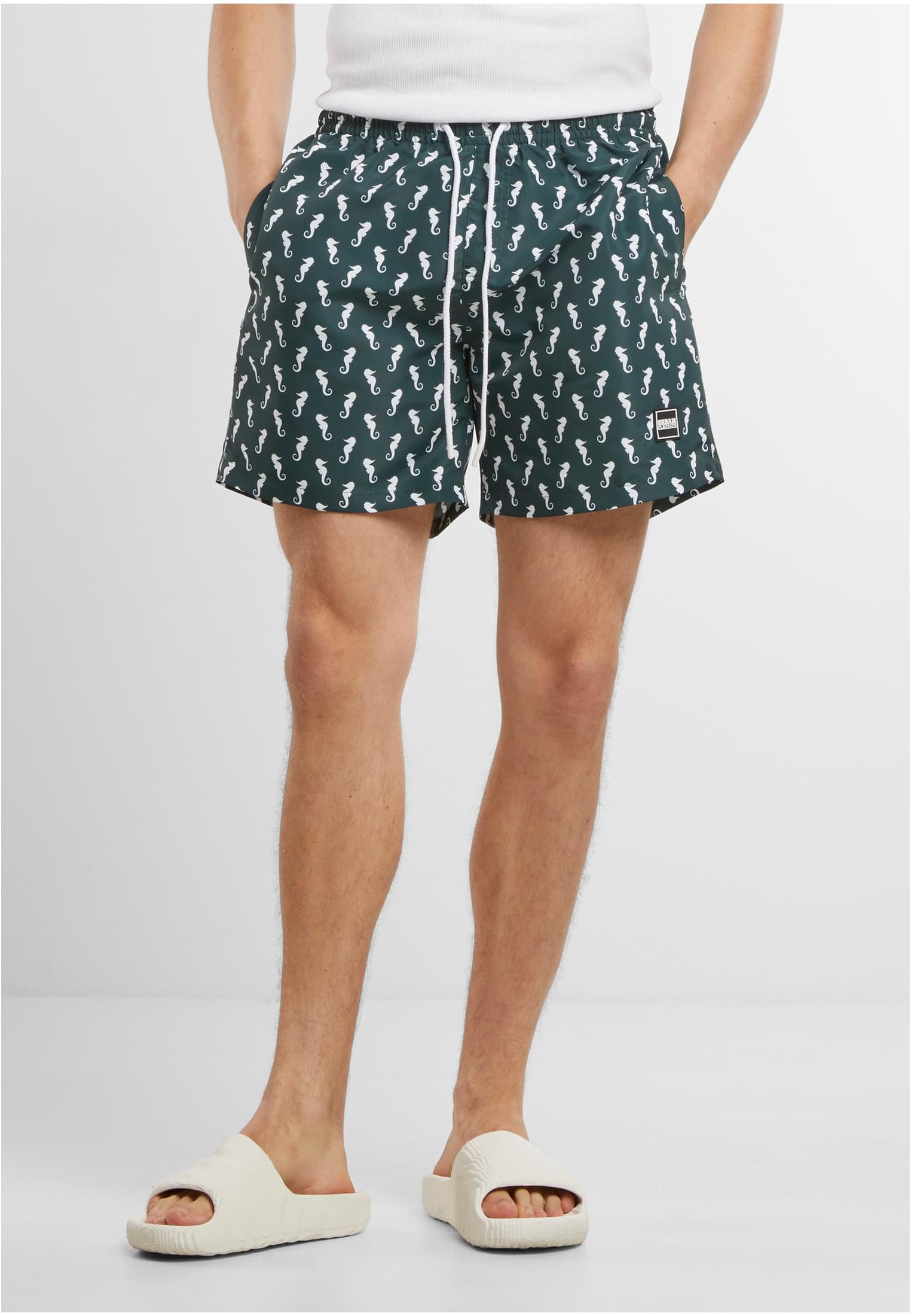 UC Men Pantaloncini Pattern�Swim darkgreenseahorse