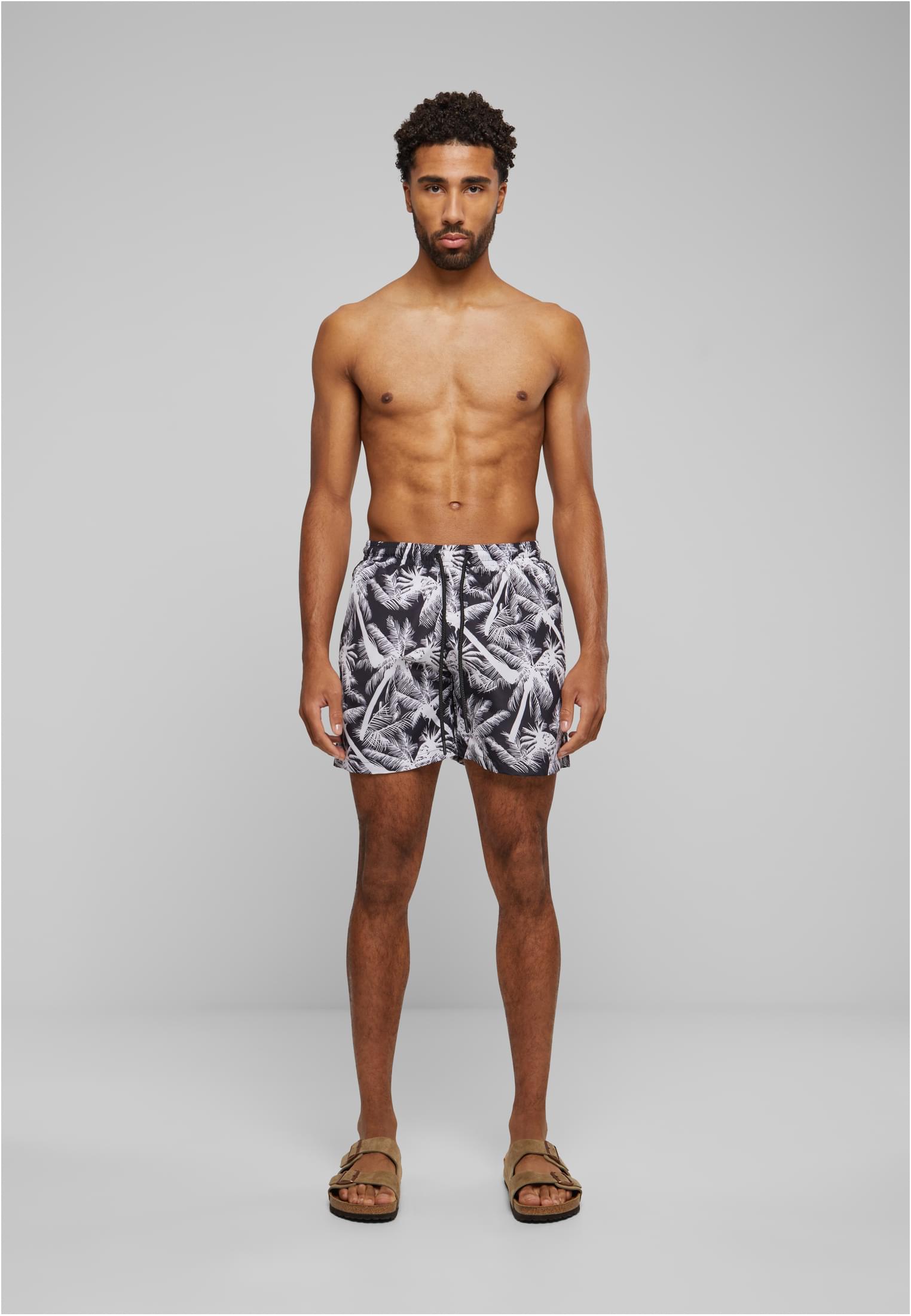Urban Classics Pantaloncini Pattern�Swim palm/white