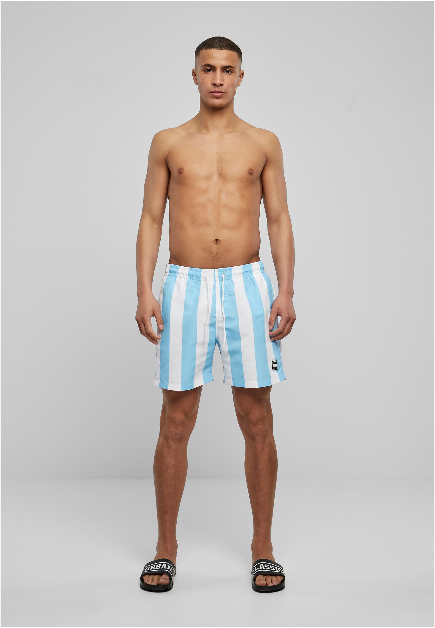 Urban Classics Pantaloncini Pattern�Swim balticbluebarstripe