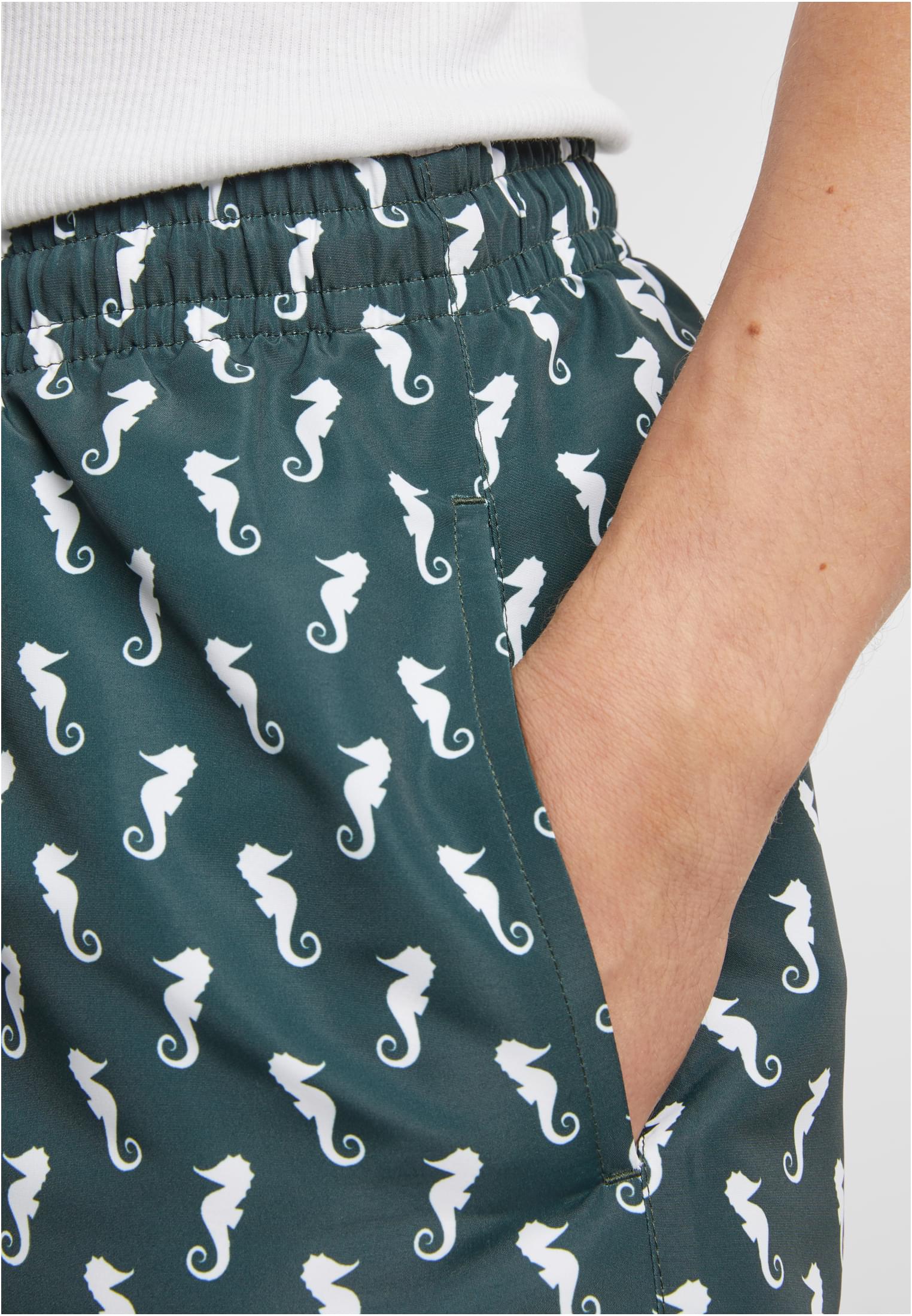 UC Men Pantaloncini Pattern�Swim darkgreenseahorse